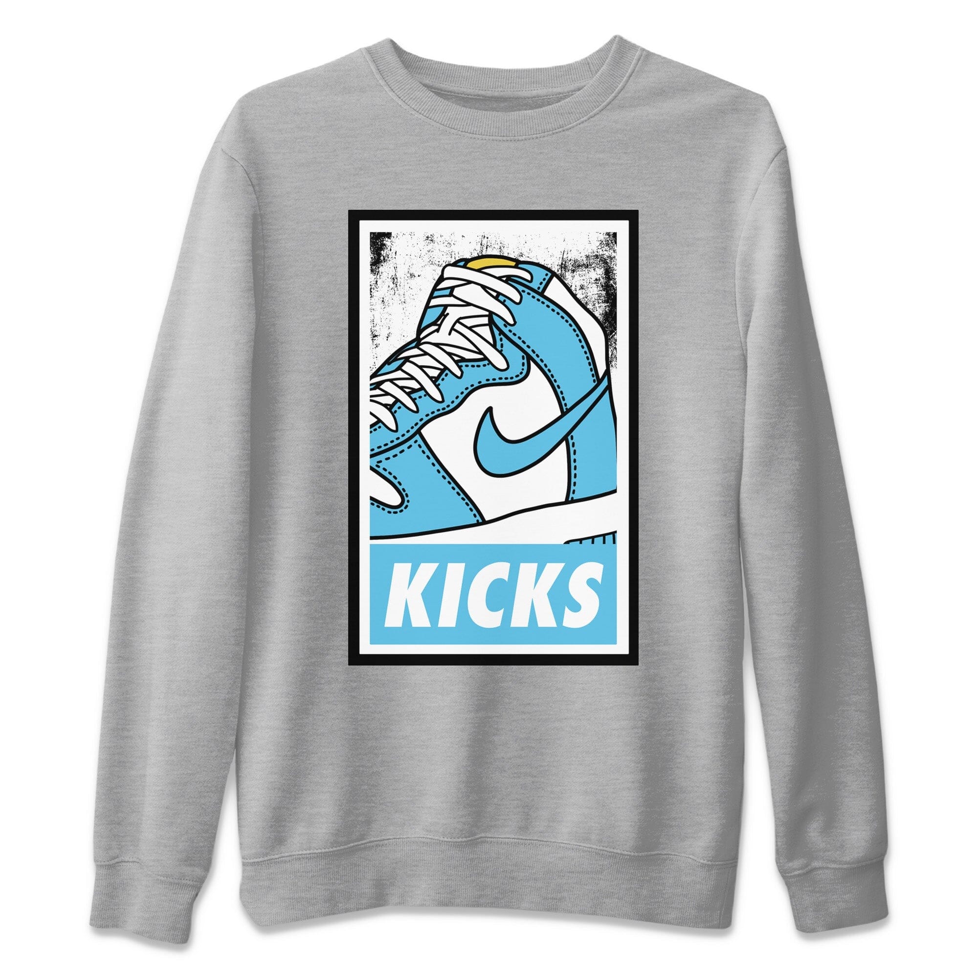 Dunk Blue Chill Sneaker Match Tees KICKS Sneaker Tees Dunk Blue Chill Jordan to match sneaker T-Shirt Crew Neck Shirts