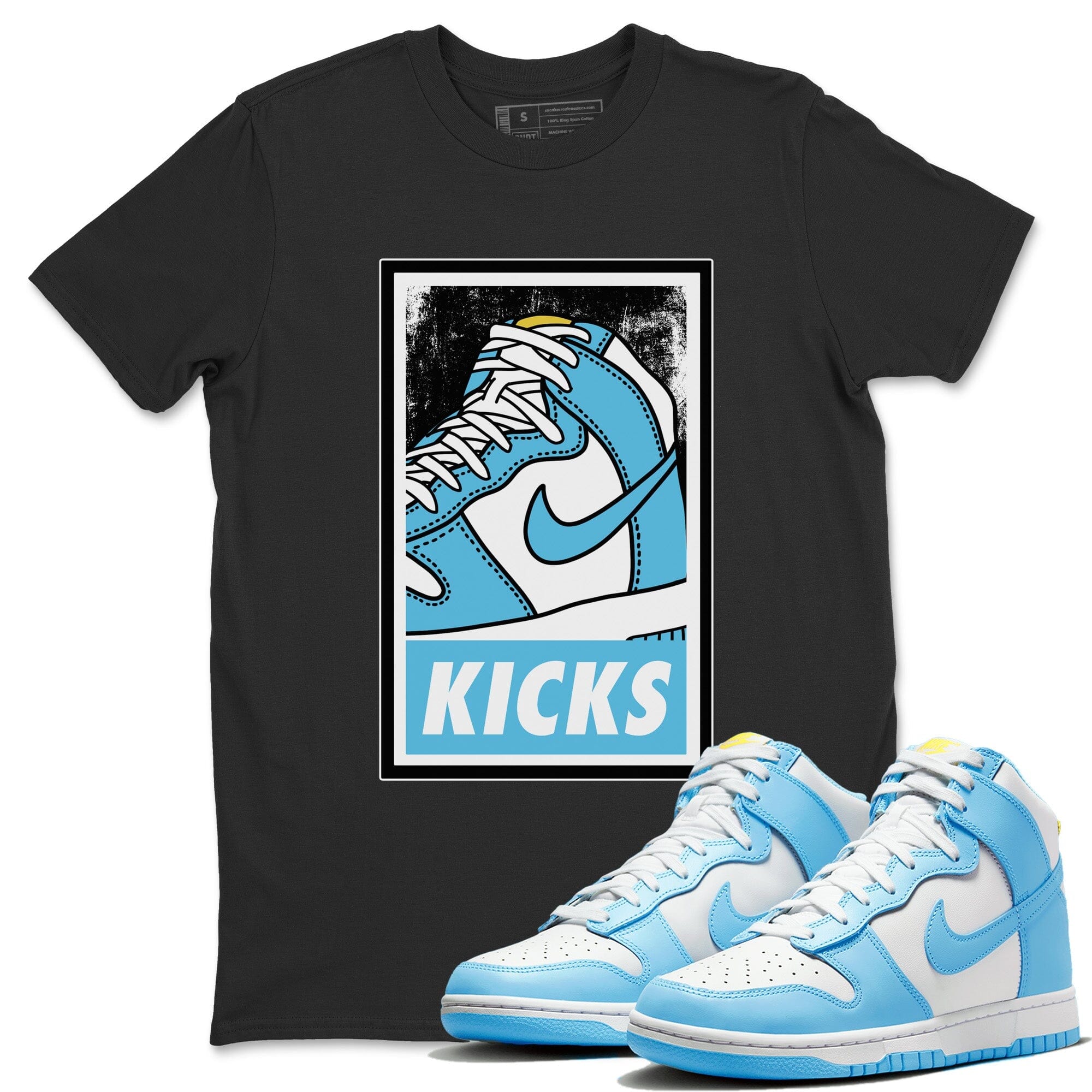 Dunk Blue Chill Sneaker Match Tees KICKS Sneaker Tees Dunk Blue Chill Jordan to match sneaker T-Shirt Crew Neck Shirts