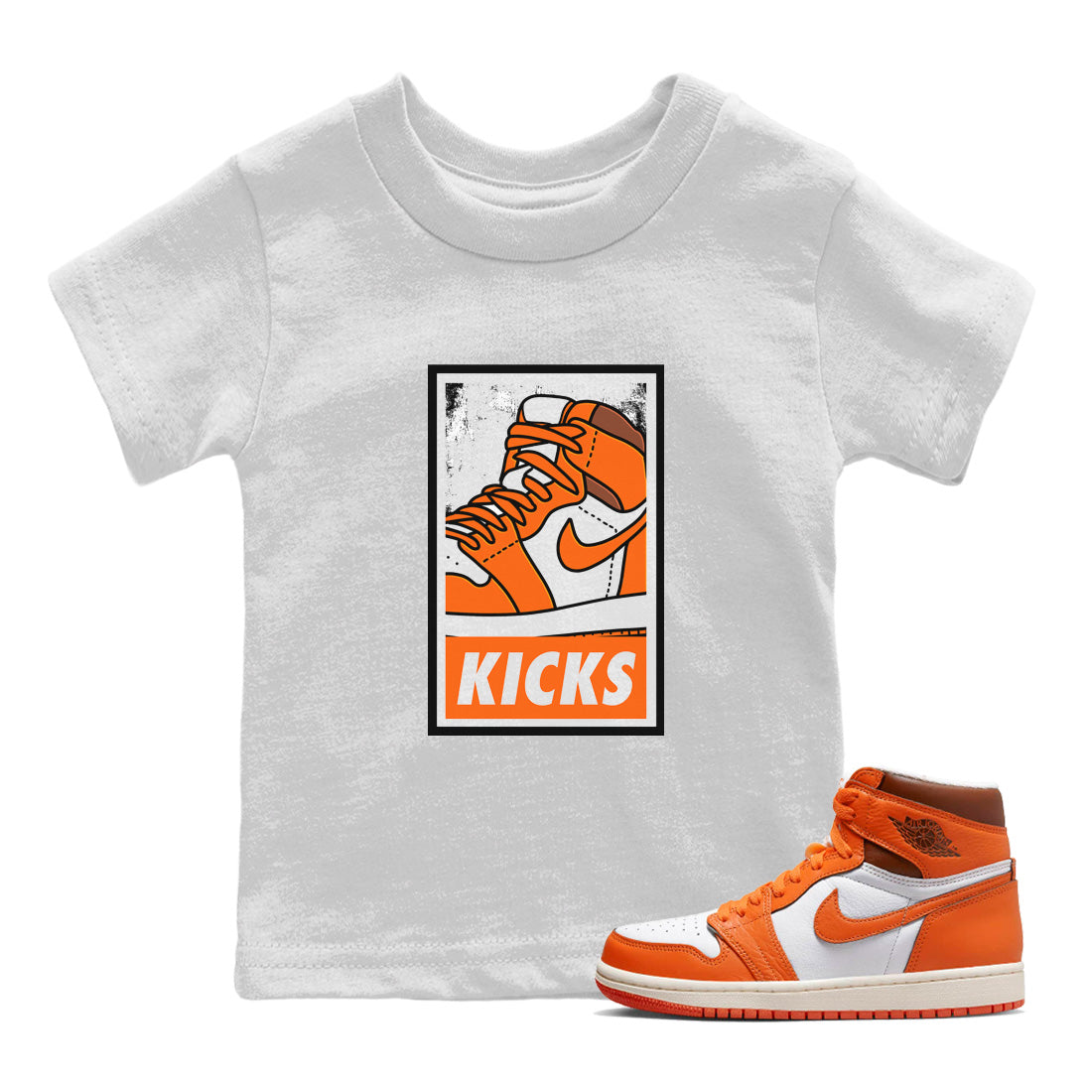 Jordan 1 Starfish Sneaker Matching T-Shirt KICKS Sneaker Tees Jordan 1 Starfish Sneaker Release Tees Kids Shirts