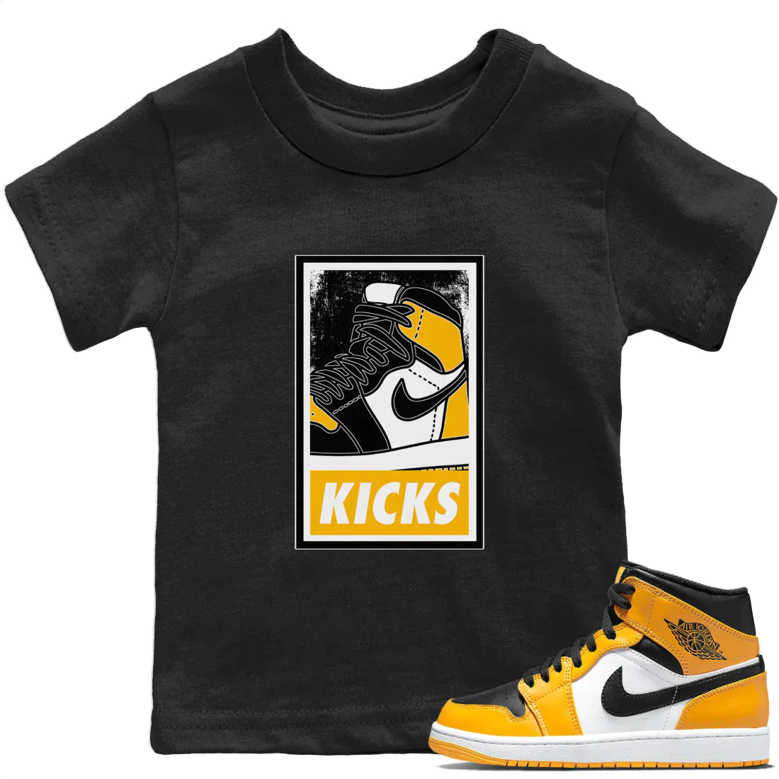 Jordan 1 Taxi Sneaker Matching T-Shirt KICKS Sneaker Tees Jordan 1 Taxi Sneaker Release Tees Kids Shirts