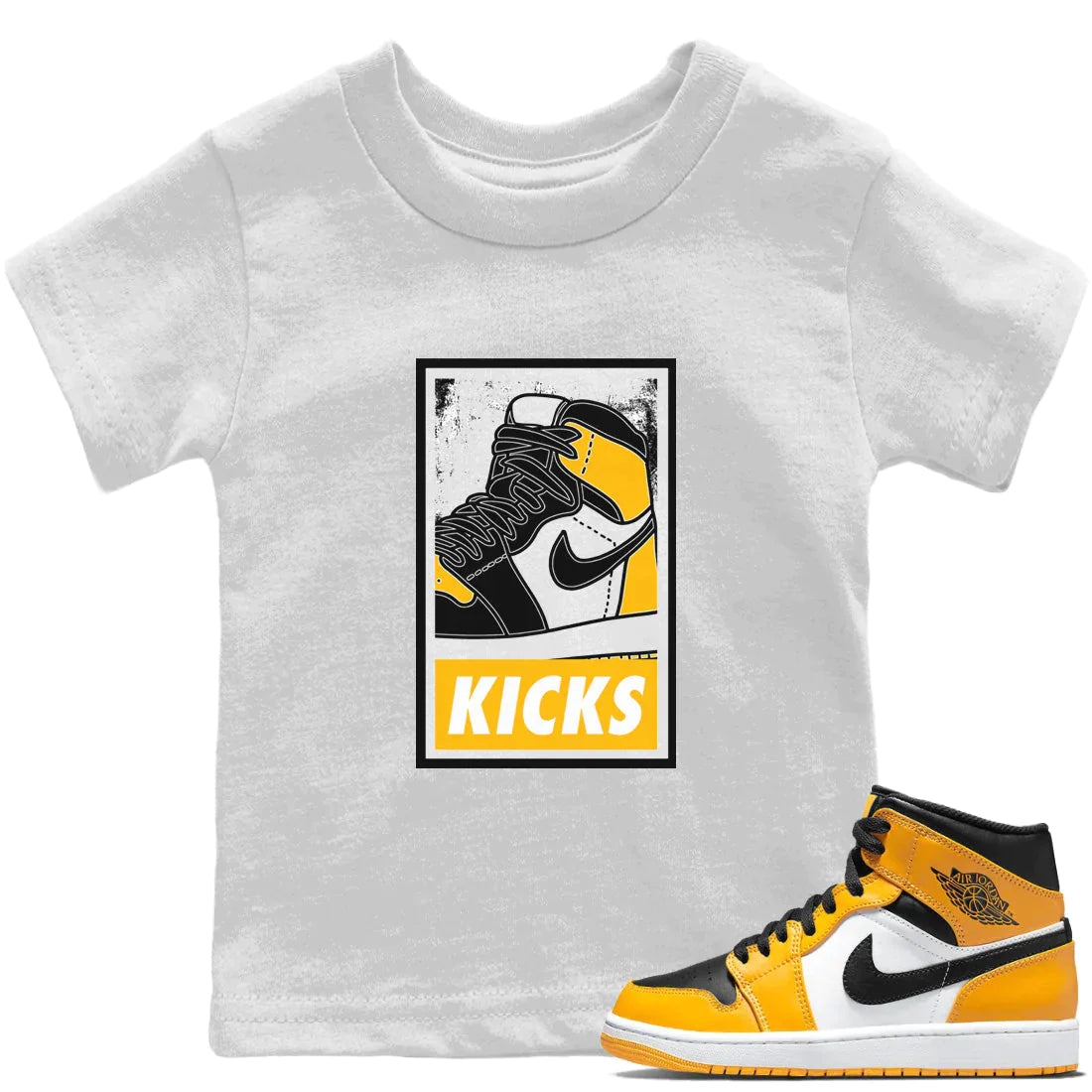 Jordan 1 Taxi Sneaker Matching T-Shirt KICKS Sneaker Tees Jordan 1 Taxi Sneaker Release Tees Kids Shirts
