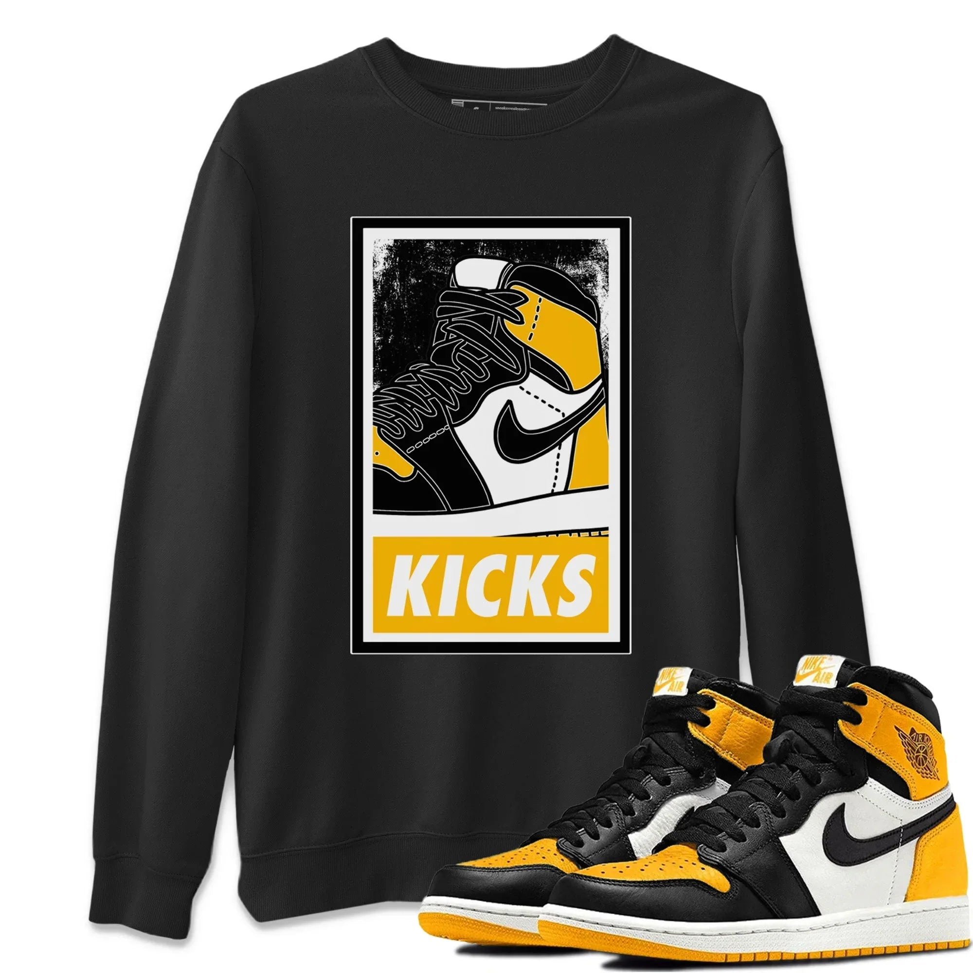 Jordan 1 Taxi Sneaker Matching T-Shirt KICKS Sneaker Tees Jordan 1 Taxi Sneaker Release Tees Crew Neck Tees