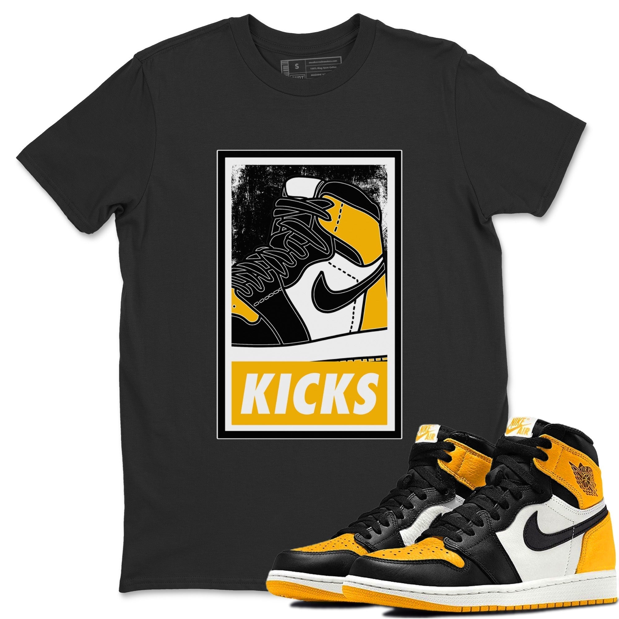 Jordan 1 Taxi Sneaker Matching T-Shirt KICKS Sneaker Tees Jordan 1 Taxi Sneaker Release Tees Crew Neck Tees