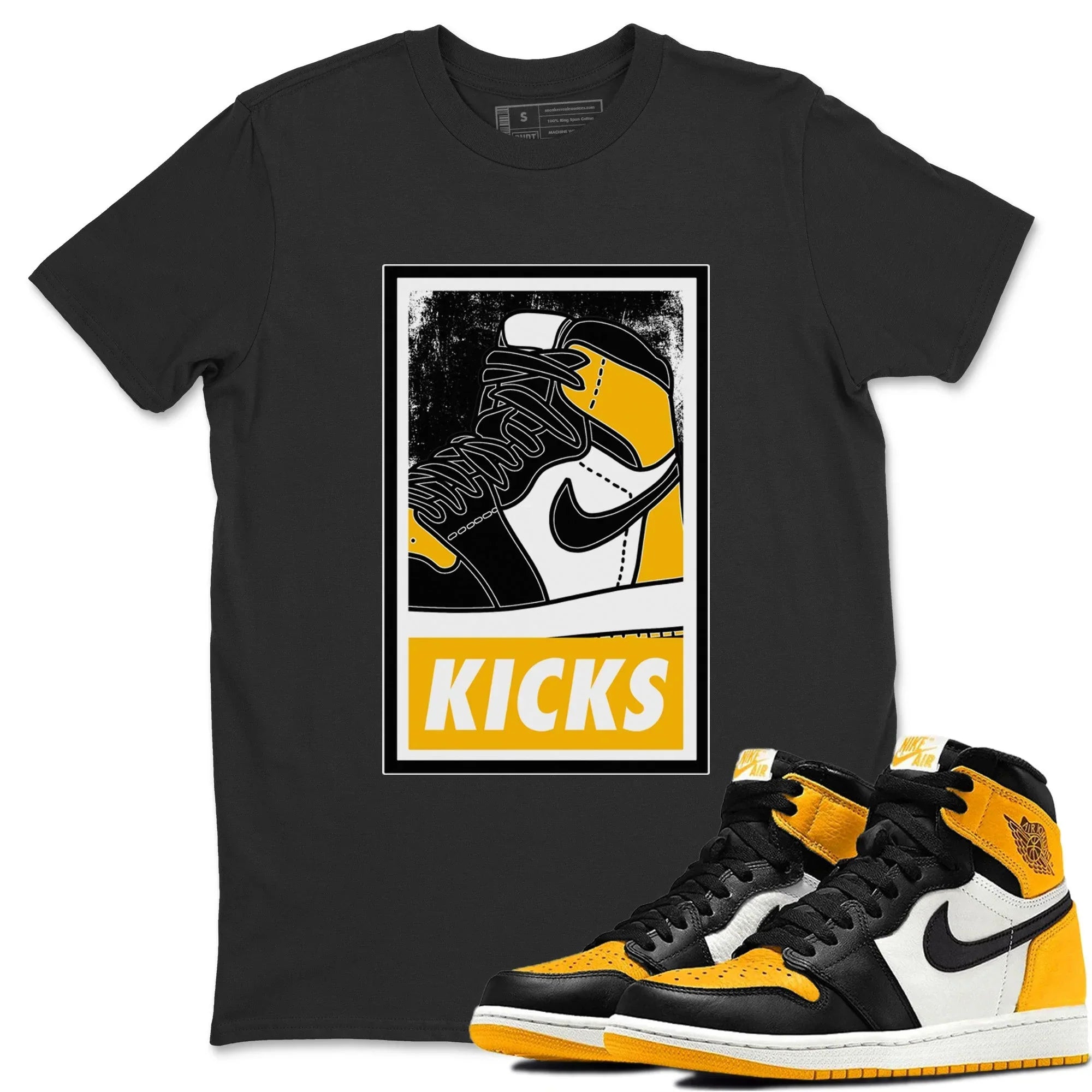 Jordan 1 Taxi Sneaker Matching T-Shirt KICKS Sneaker Tees Jordan 1 Taxi Sneaker Release Tees Crew Neck Tees