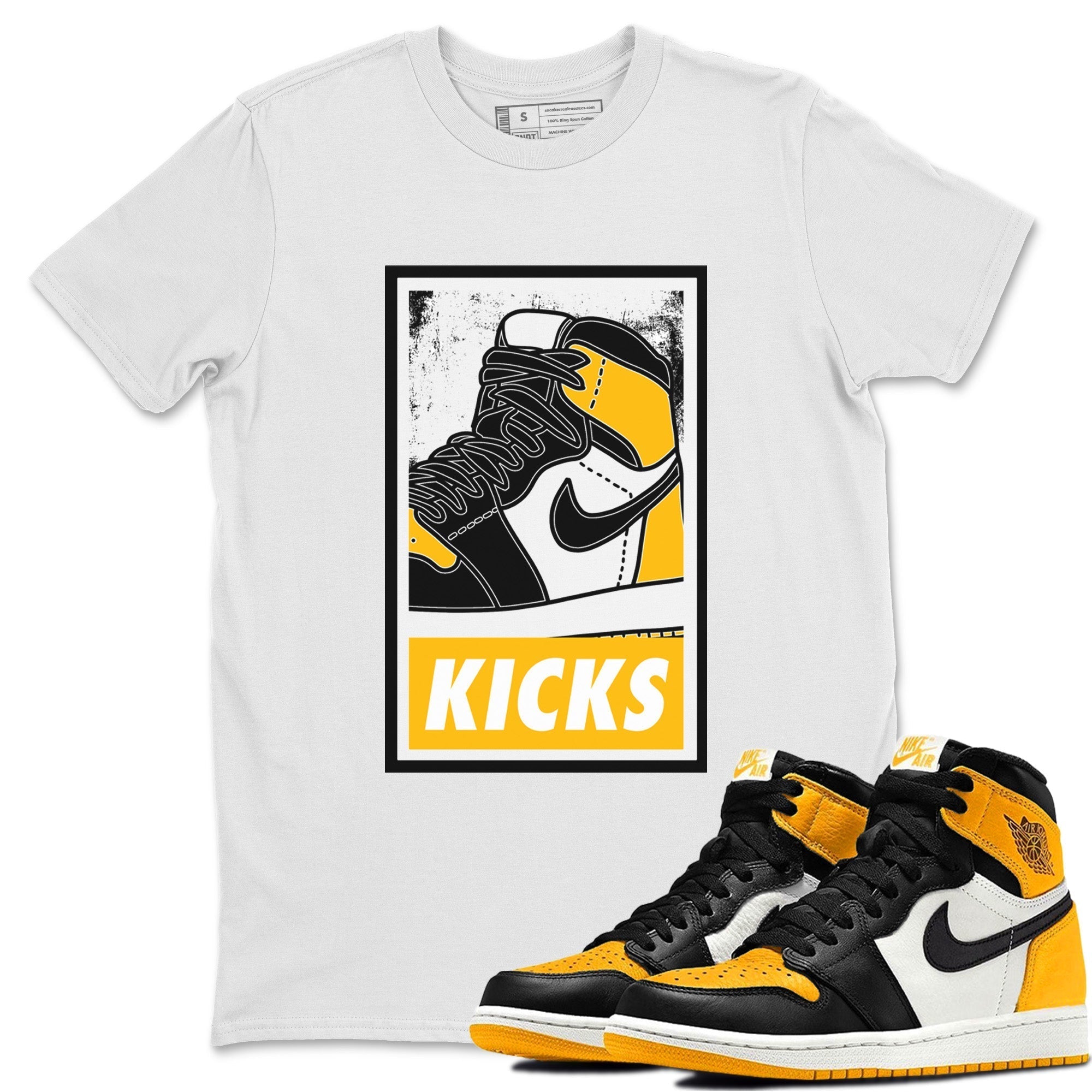 Jordan 1 Taxi Sneaker Matching T-Shirt KICKS Sneaker Tees Jordan 1 Taxi Sneaker Release Tees Crew Neck Tees