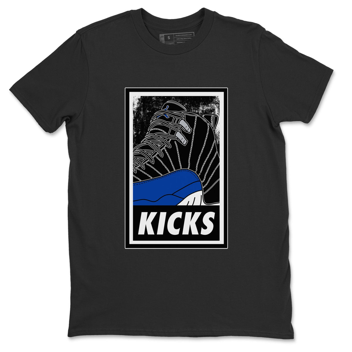 Jordan 12 Hyper Royal Sneaker Matching T-Shirt KICKS Sneaker Tees Jordan 12 Hyper Royal Sneaker Release Tees Crew Neck Tees