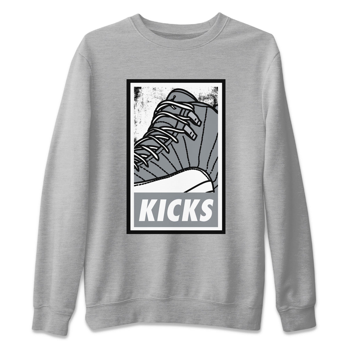 Jordan 12 Stealth Sneaker Matching T-Shirt KICKS Sneaker Tees Jordan 12 Stealth Sneaker Release Tees Crew Neck Tees