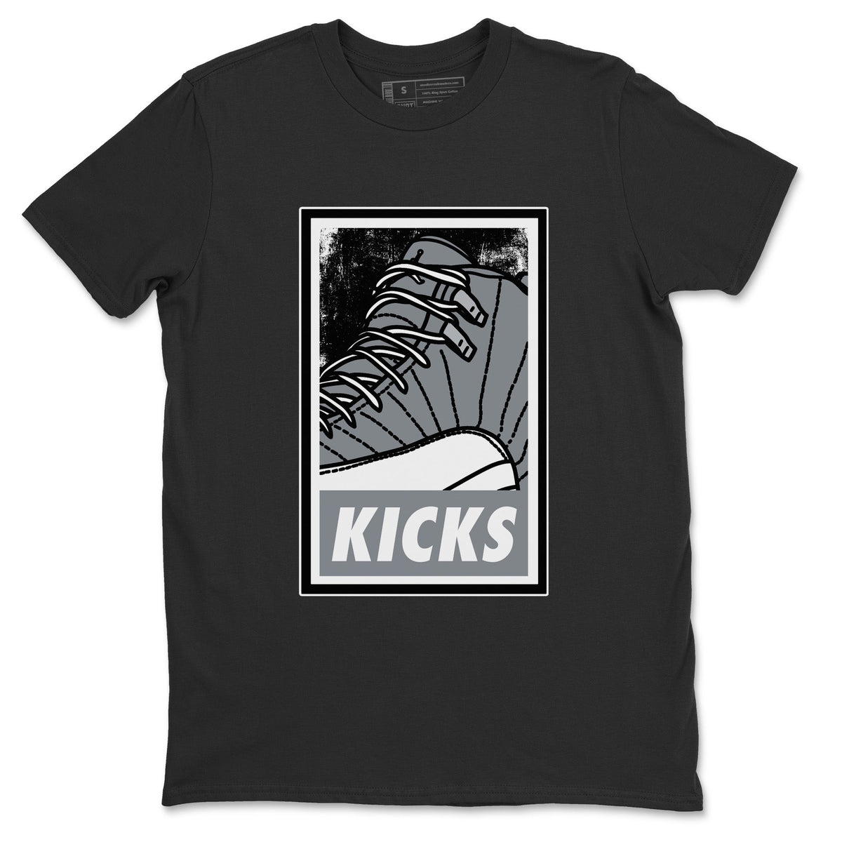 Jordan 12 Stealth Sneaker Matching T-Shirt KICKS Sneaker Tees Jordan 12 Stealth Sneaker Release Tees Crew Neck Tees