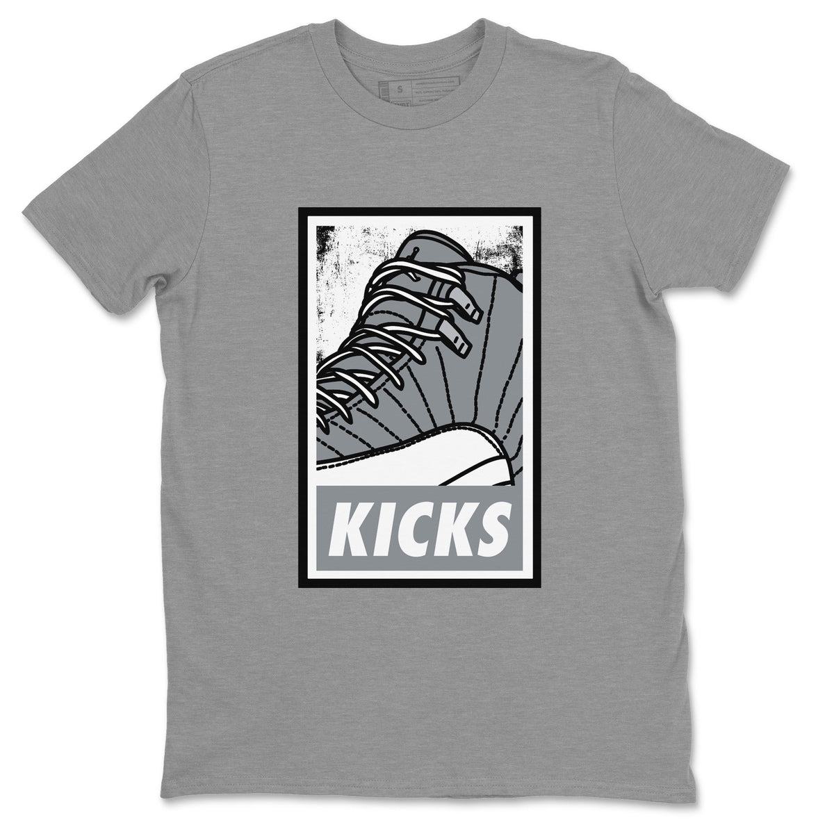 Jordan 12 Stealth Sneaker Matching T-Shirt KICKS Sneaker Tees Jordan 12 Stealth Sneaker Release Tees Crew Neck Tees