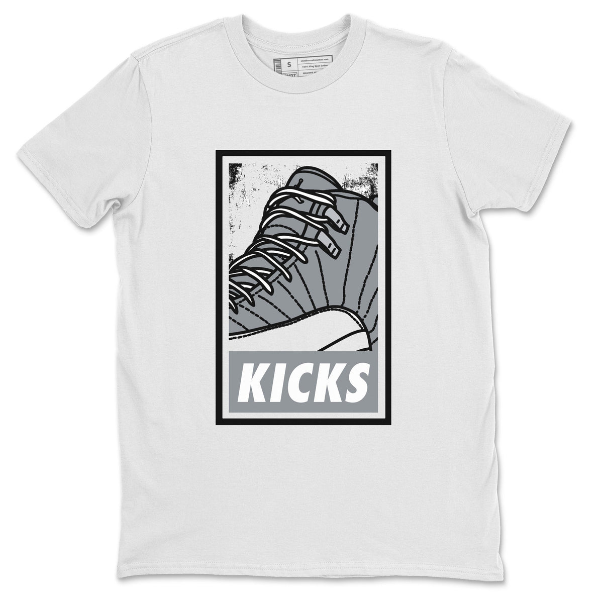 Jordan 12 Stealth Sneaker Matching T-Shirt KICKS Sneaker Tees Jordan 12 Stealth Sneaker Release Tees Crew Neck Tees