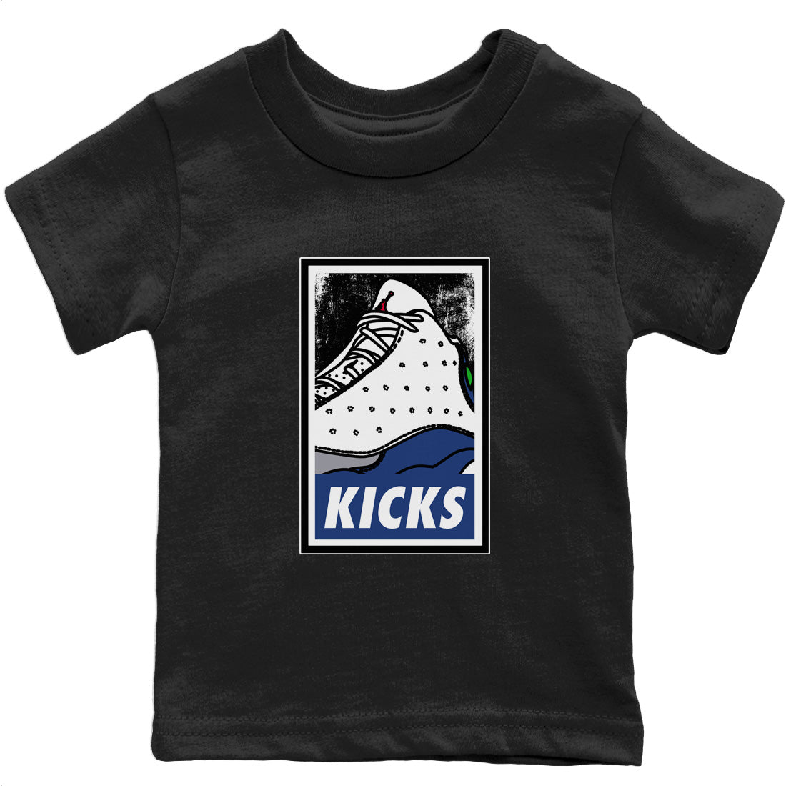 Jordan 13 French Blue Sneaker Matching T-Shirt KICKS Sneaker Tees Jordan 13 French Blue Sneaker Release Tees Kids Shirts