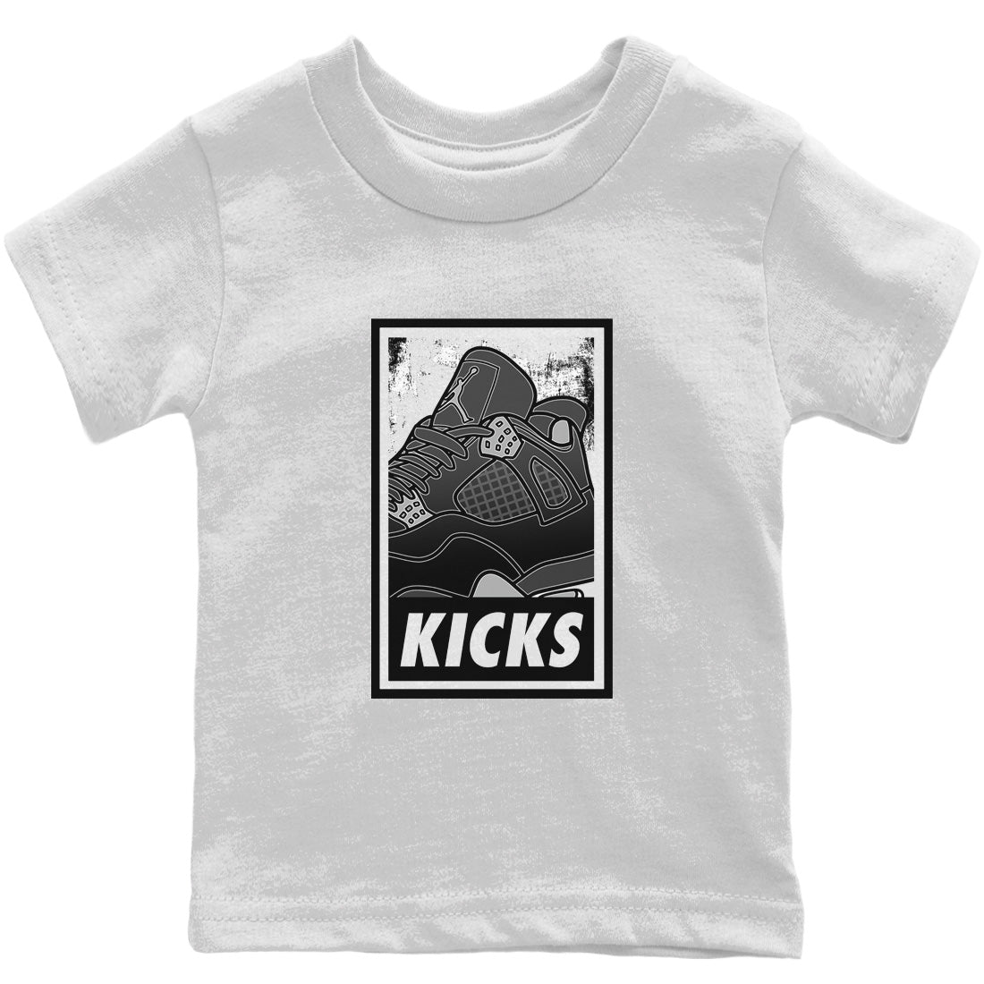 Jordan 4 Black Canvas Sneaker Matching T-Shirt KICKS Sneaker Tees Jordan 4 Black Canvas Sneaker Release Tees Kids Shirts