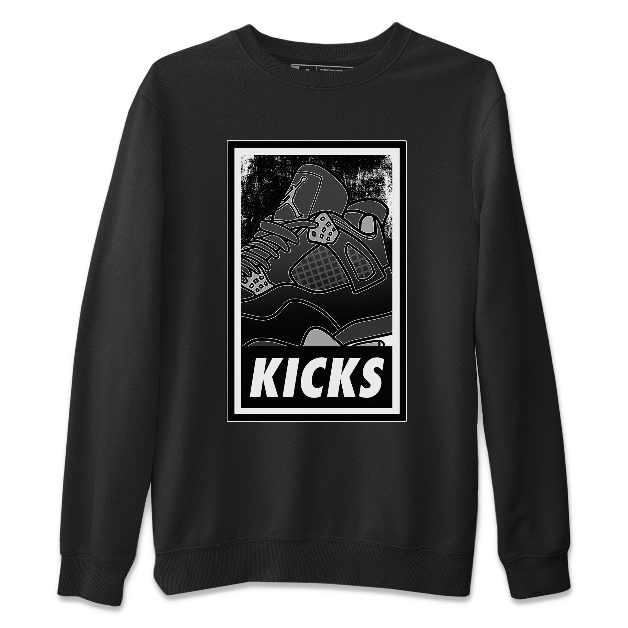 Jordan 4 Black Canvas Sneaker Matching T-Shirt KICKS Sneaker Tees Jordan 4 Black Canvas Sneaker Release Tees Crew Neck Tees