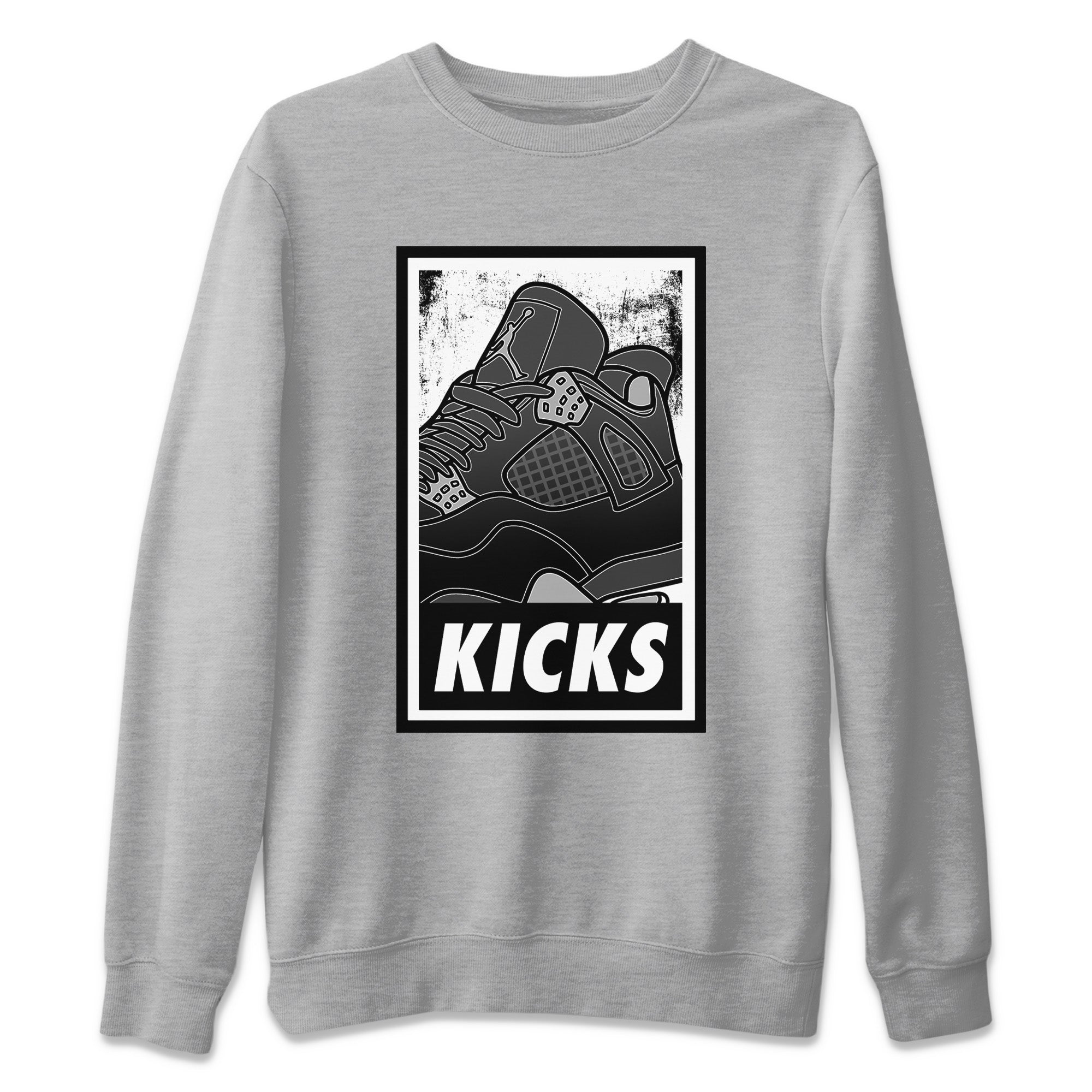 Jordan 4 Black Canvas Sneaker Matching T-Shirt KICKS Sneaker Tees Jordan 4 Black Canvas Sneaker Release Tees Crew Neck Tees