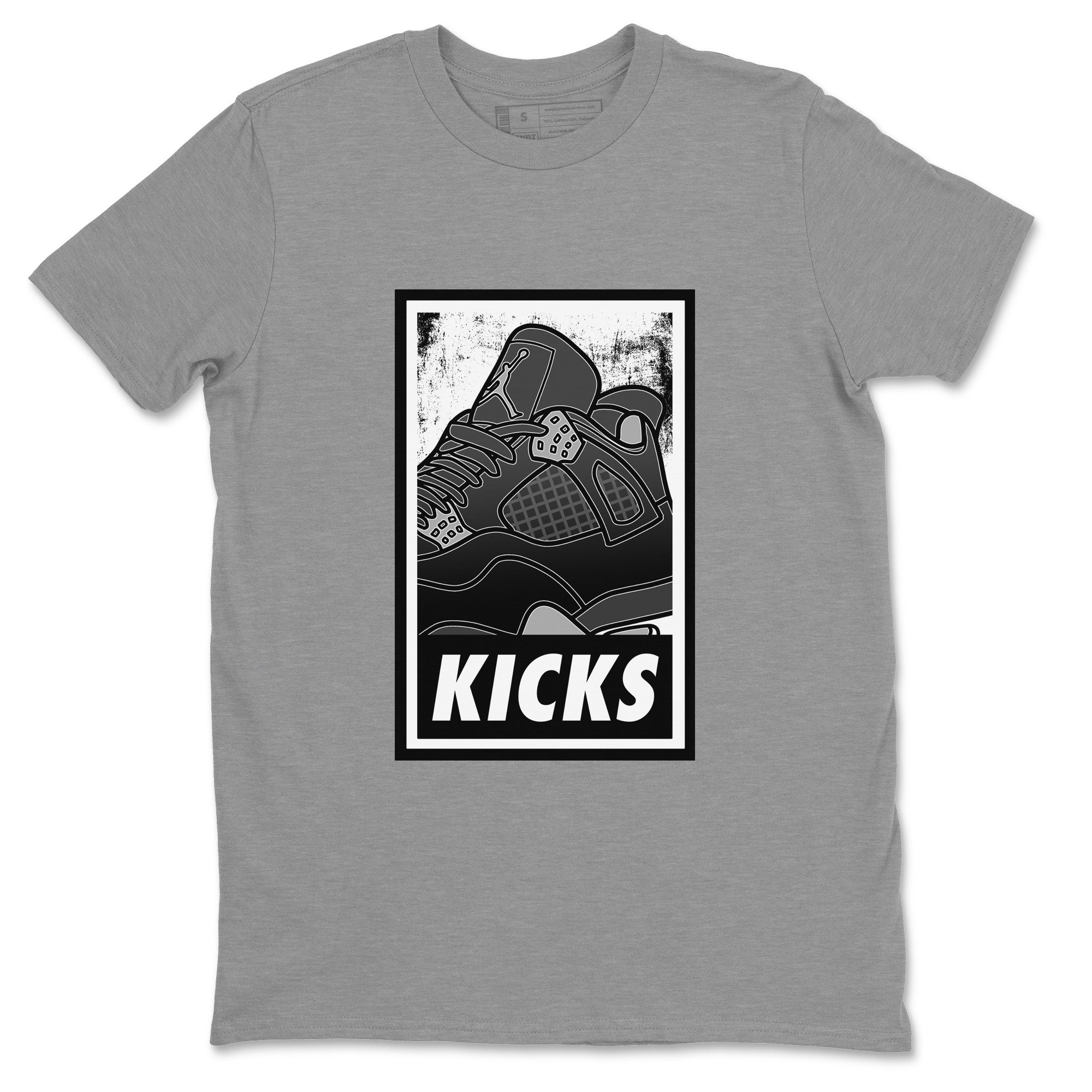 Jordan 4 Black Canvas Sneaker Matching T-Shirt KICKS Sneaker Tees Jordan 4 Black Canvas Sneaker Release Tees Crew Neck Tees