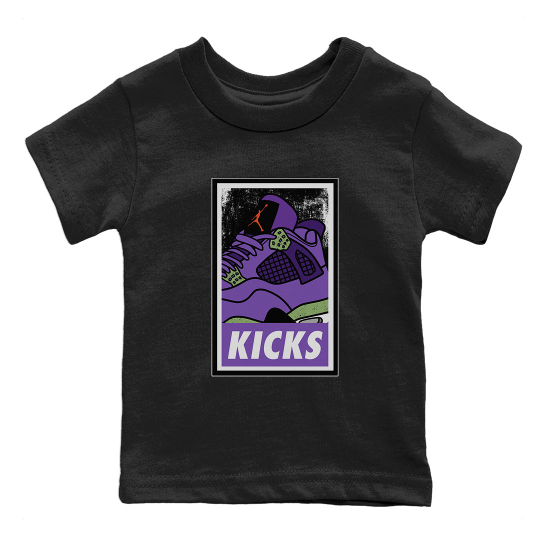 Jordan 4 Canyon Purple Sneaker Matching T-Shirt KICKS Sneaker Tees Jordan 4 Canyon Purple Sneaker Release Tees Kids Shirts