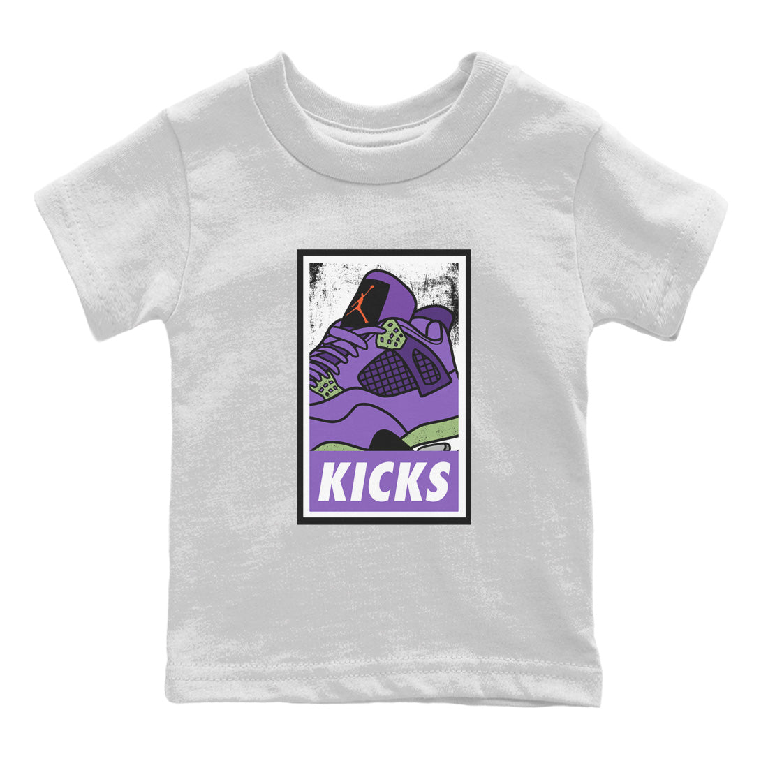 Jordan 4 Canyon Purple Sneaker Matching T-Shirt KICKS Sneaker Tees Jordan 4 Canyon Purple Sneaker Release Tees Kids Shirts