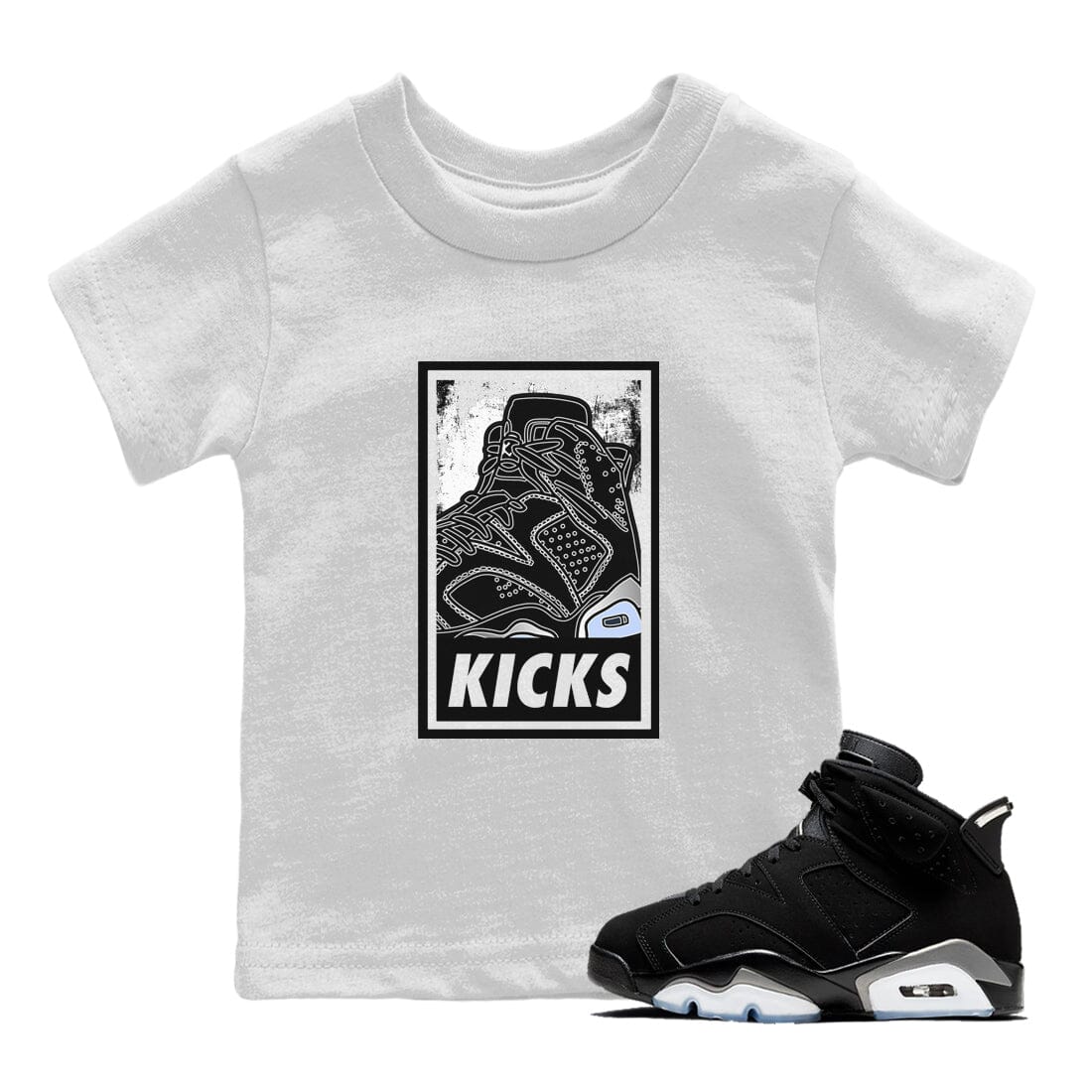 Jordan 6 Chrome Sneaker Matching T-Shirt KICKS Sneaker Tees Jordan 6 Chrome Sneaker Release Tees Kids Shirts