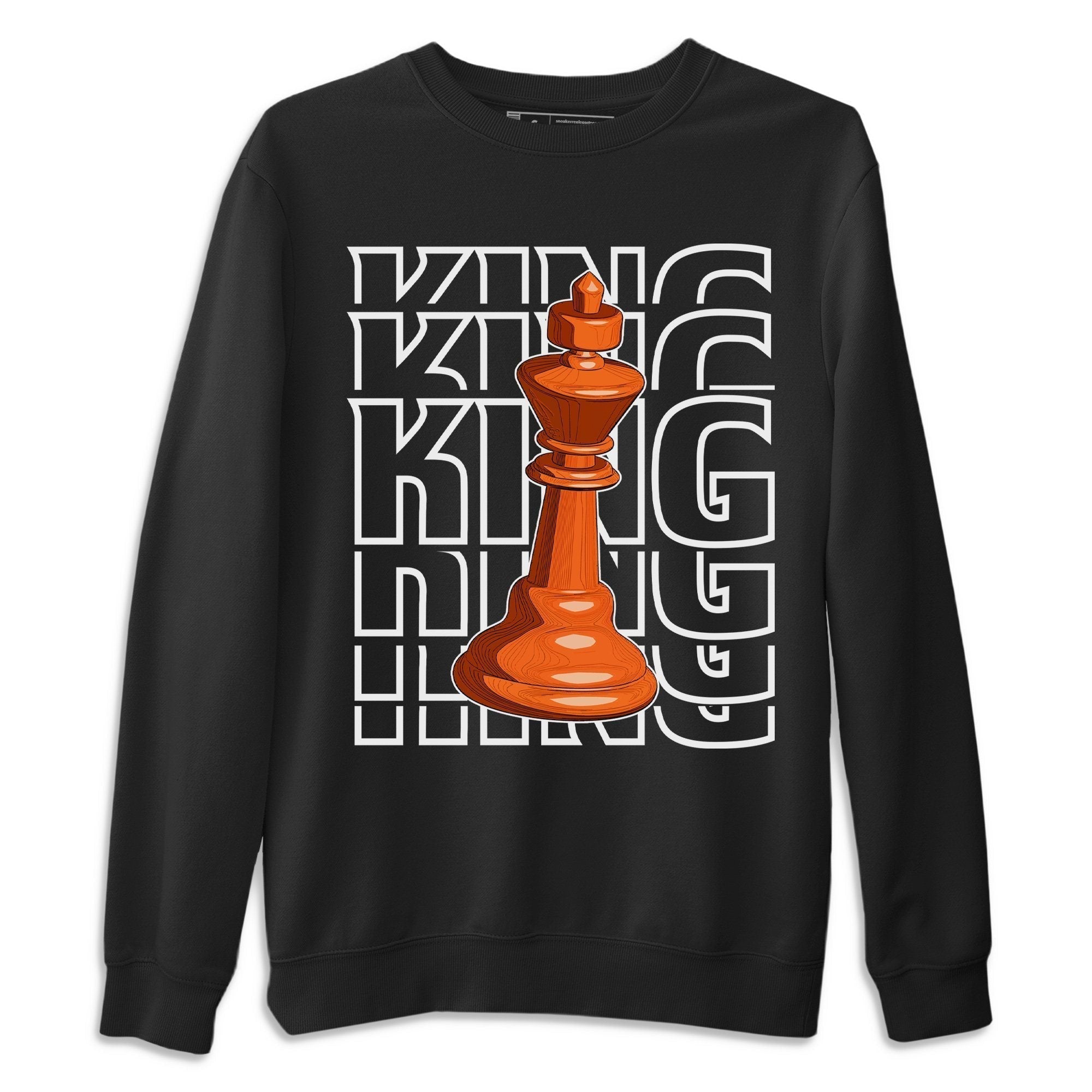 Jordan 1 Electro Orange Sneaker Matching T-Shirt King Sneaker Tees Jordan 1 Electro Orange Sneaker Release Tees Crew Neck Tees