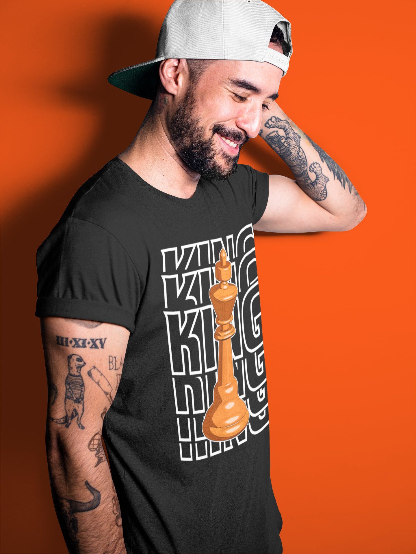 Jordan 1 Electro Orange Sneaker Matching T-Shirt King Sneaker Tees Jordan 1 Electro Orange Sneaker Release Tees Crew Neck Tees