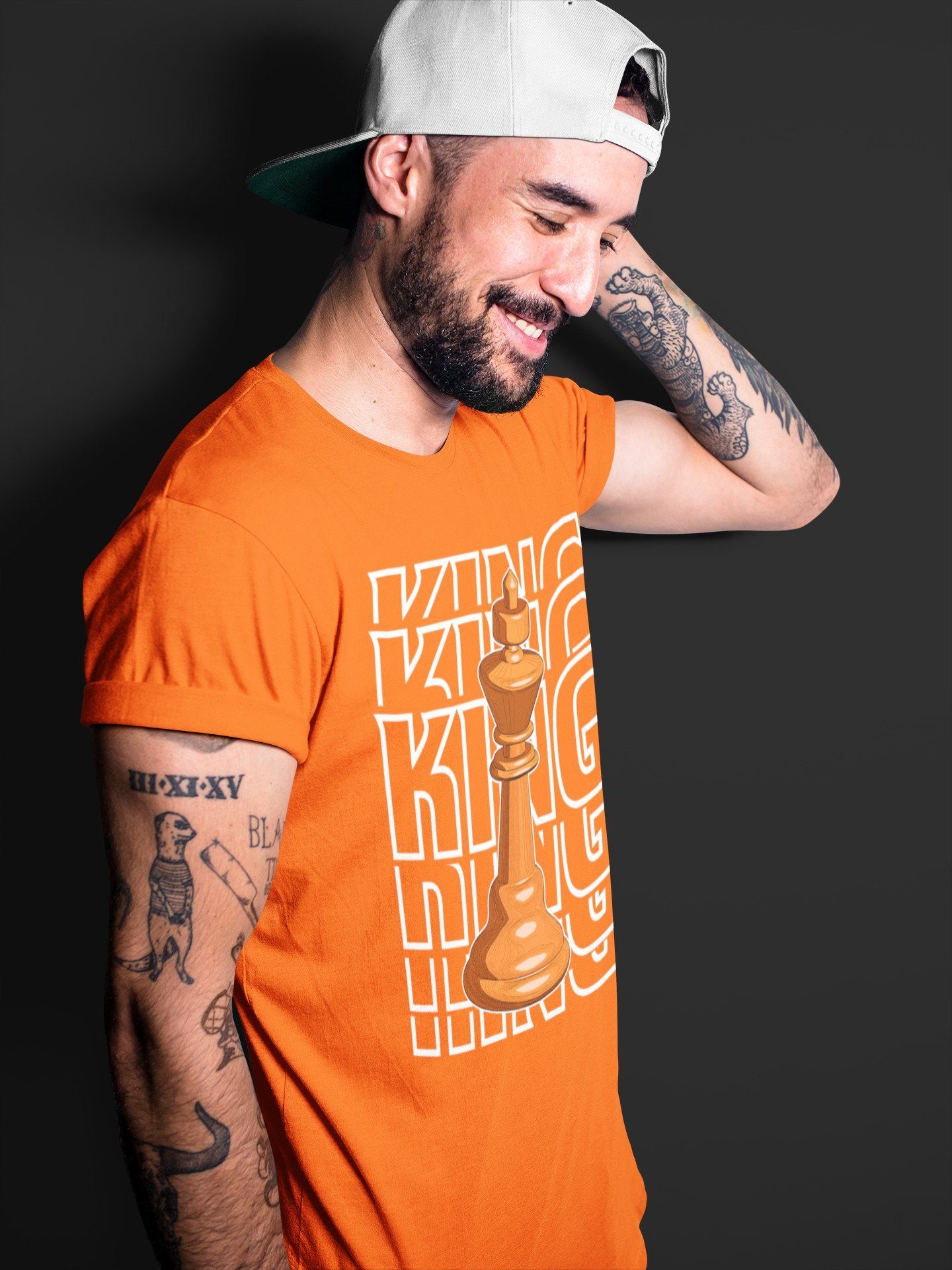 Jordan 1 Electro Orange Sneaker Matching T-Shirt King Sneaker Tees Jordan 1 Electro Orange Sneaker Release Tees Crew Neck Tees