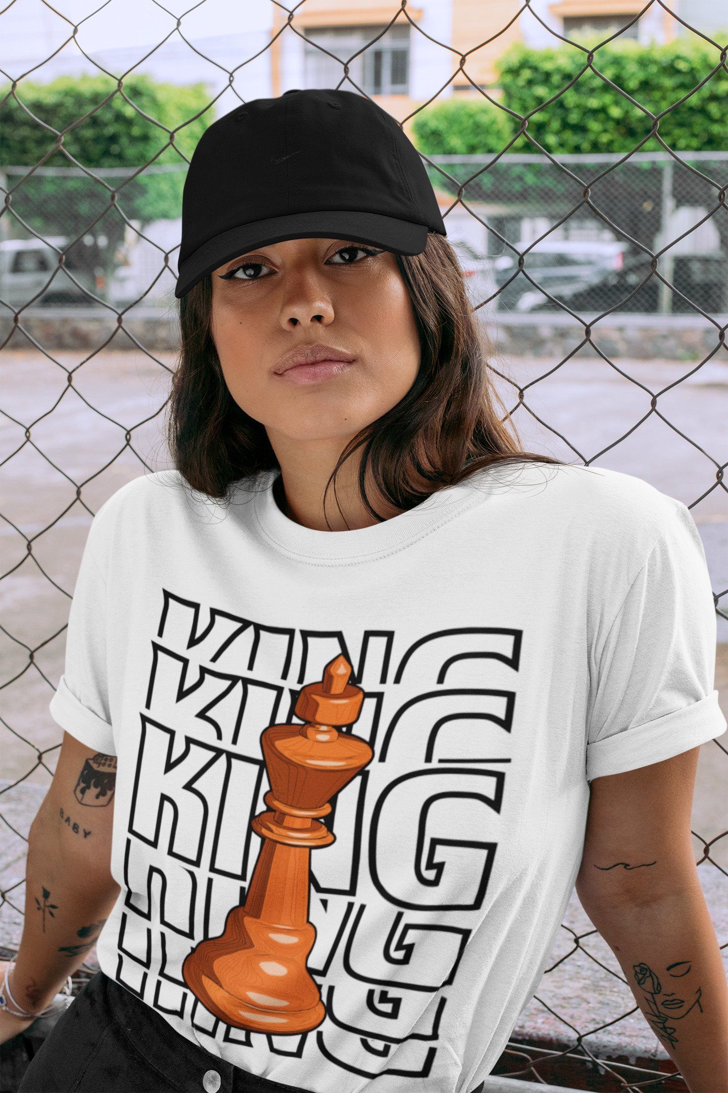 Jordan 1 Electro Orange Sneaker Matching T-Shirt King Sneaker Tees Jordan 1 Electro Orange Sneaker Release Tees Crew Neck Tees