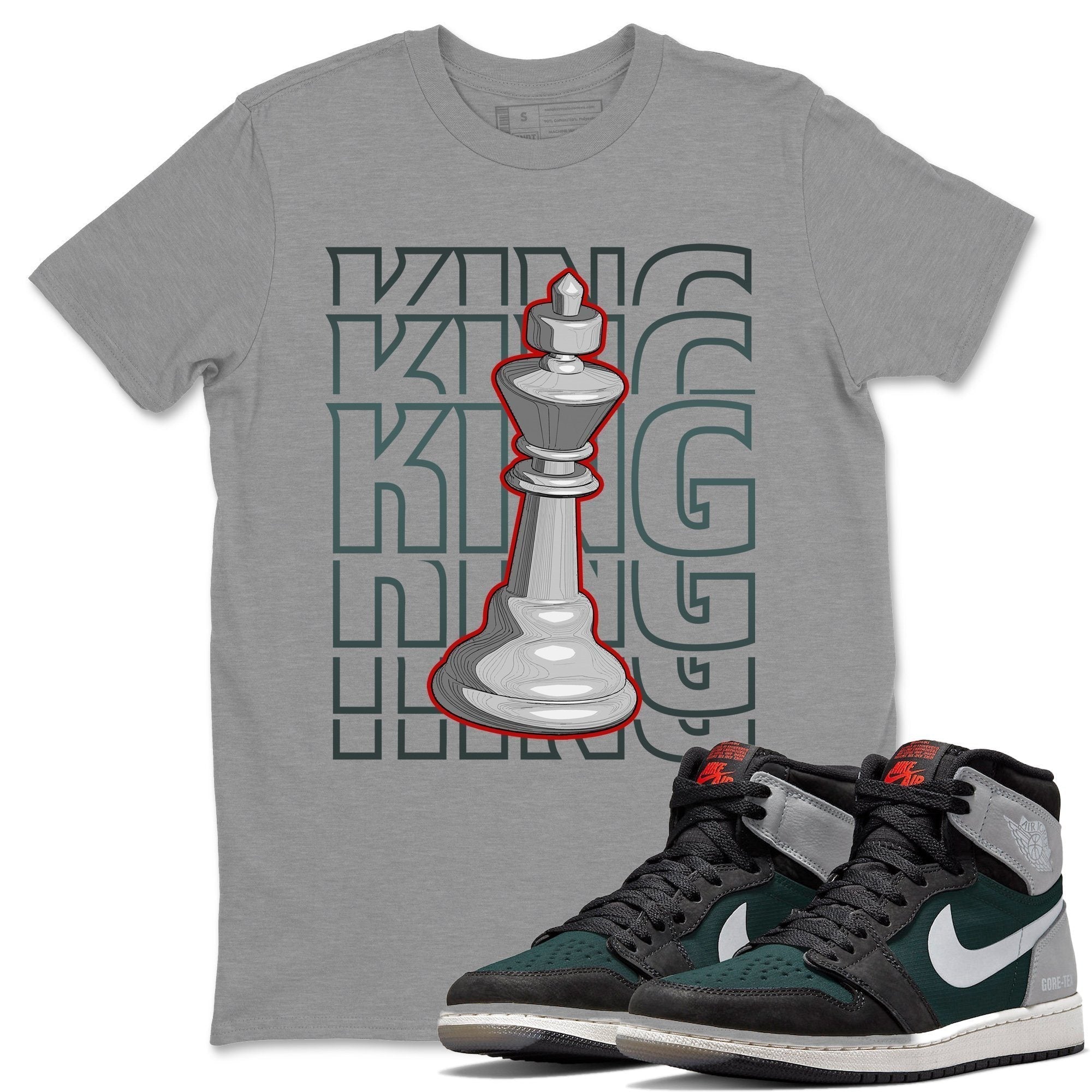 Jordan 1 Element Gore-Tex Black Grey Sneaker Matching T-Shirt King Sneaker Tees Jordan 1 Element Gore-Tex Black Grey Sneaker Release Tees Crew Neck Tees
