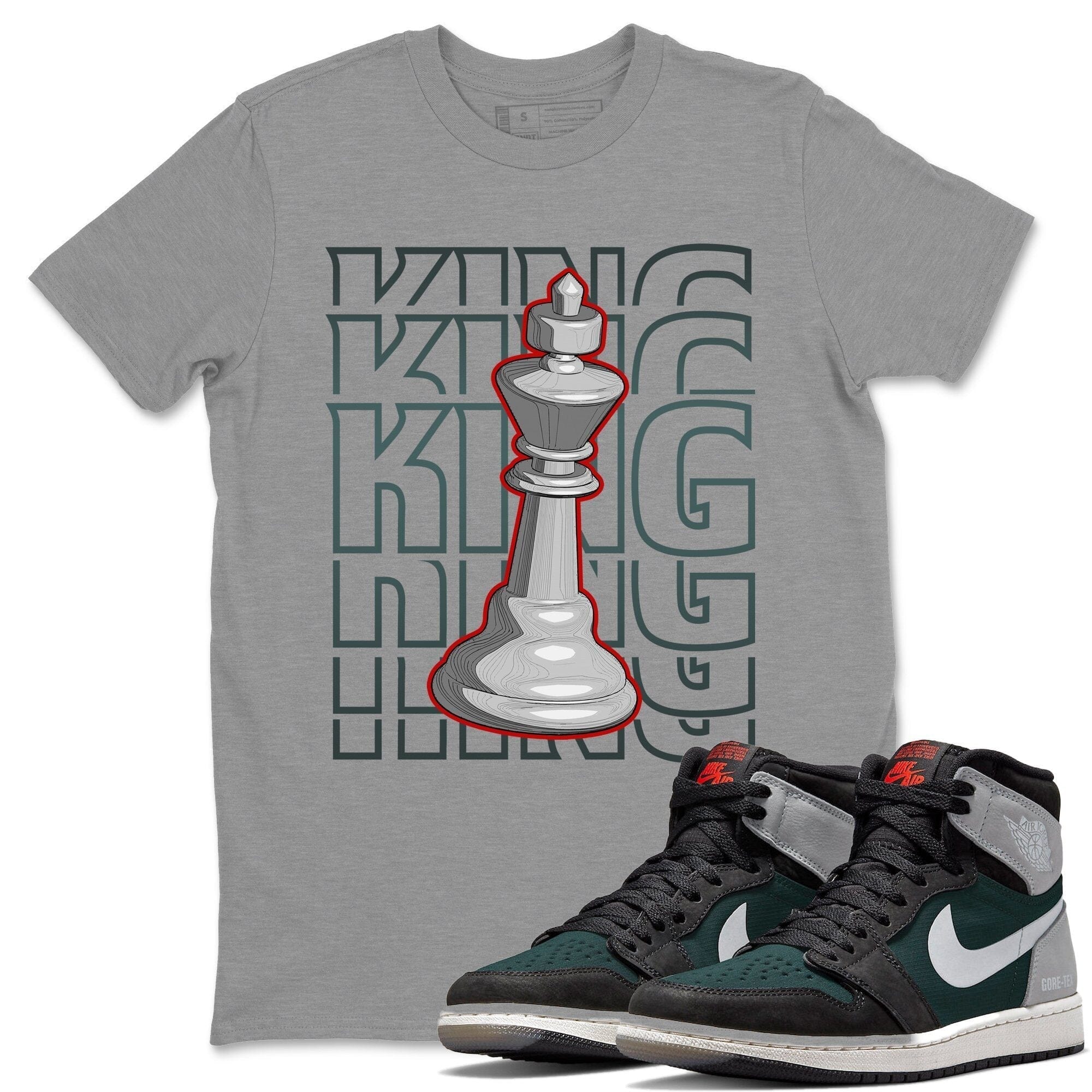 Jordan 1 Element Gore-Tex Black Grey Sneaker Matching T-Shirt King Sneaker Tees Jordan 1 Element Gore-Tex Black Grey Sneaker Release Tees Crew Neck Tees