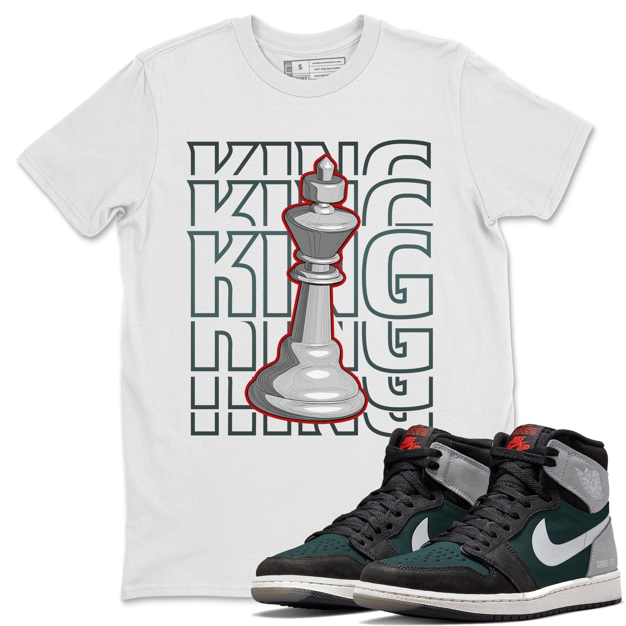 Jordan 1 Element Gore-Tex Black Grey Sneaker Matching T-Shirt King Sneaker Tees Jordan 1 Element Gore-Tex Black Grey Sneaker Release Tees Crew Neck Tees