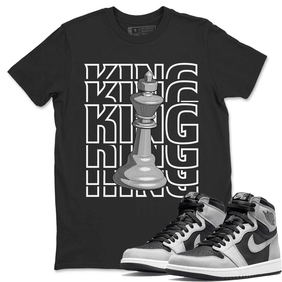Jordan 1 Shadow 2.0 Shirt To Match Jordans King Sneaker Tees Jordan 1 Shadow 2.0 Drip Gear Zone Sneaker Matching Clothing Unisex Shirts