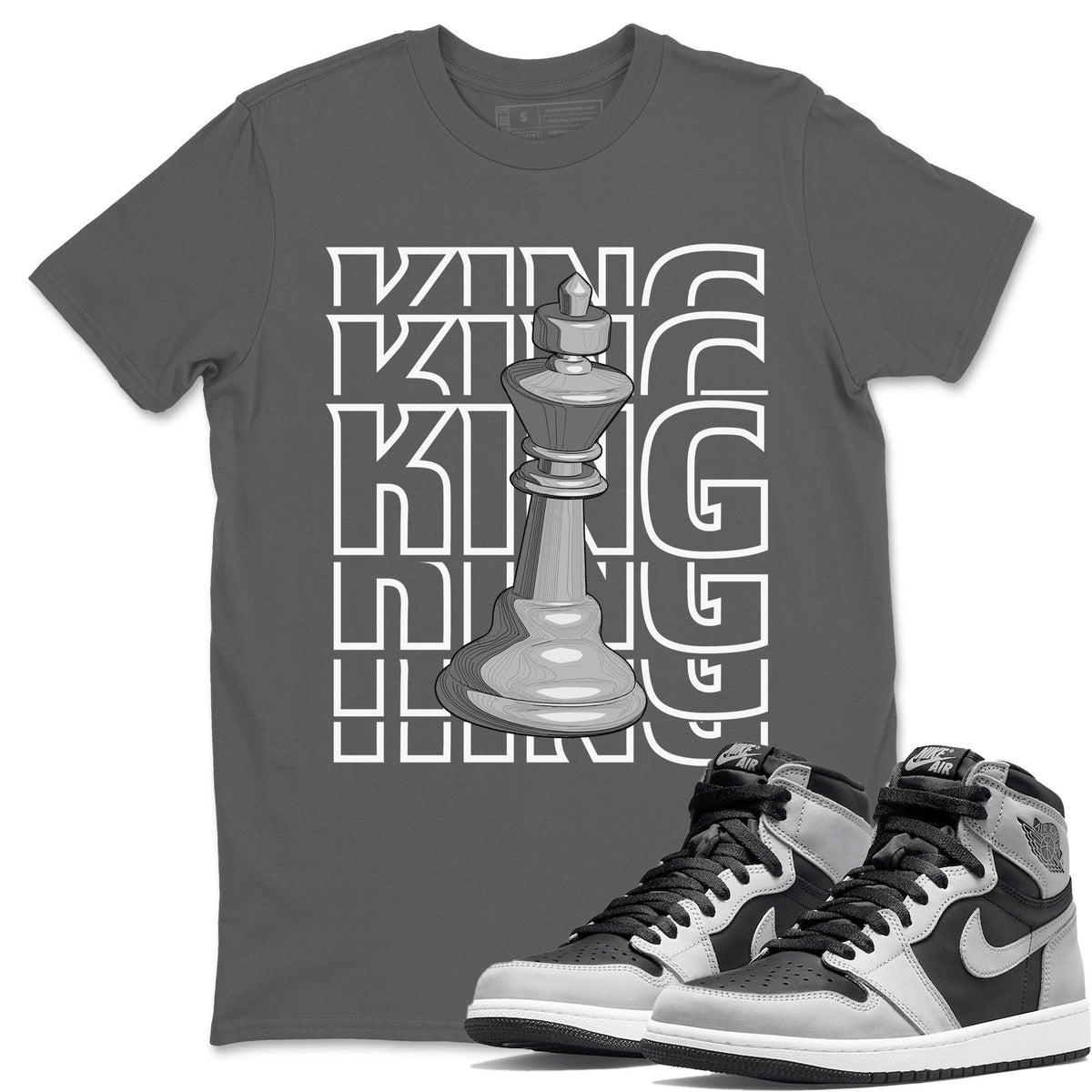 Jordan 1 Shadow 2.0 Shirt To Match Jordans King Sneaker Tees Jordan 1 Shadow 2.0 Drip Gear Zone Sneaker Matching Clothing Unisex Shirts