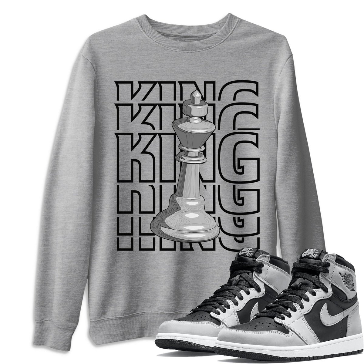 Jordan 1 Shadow 2.0 Shirt To Match Jordans King Sneaker Tees Jordan 1 Shadow 2.0 Drip Gear Zone Sneaker Matching Clothing Unisex Shirts