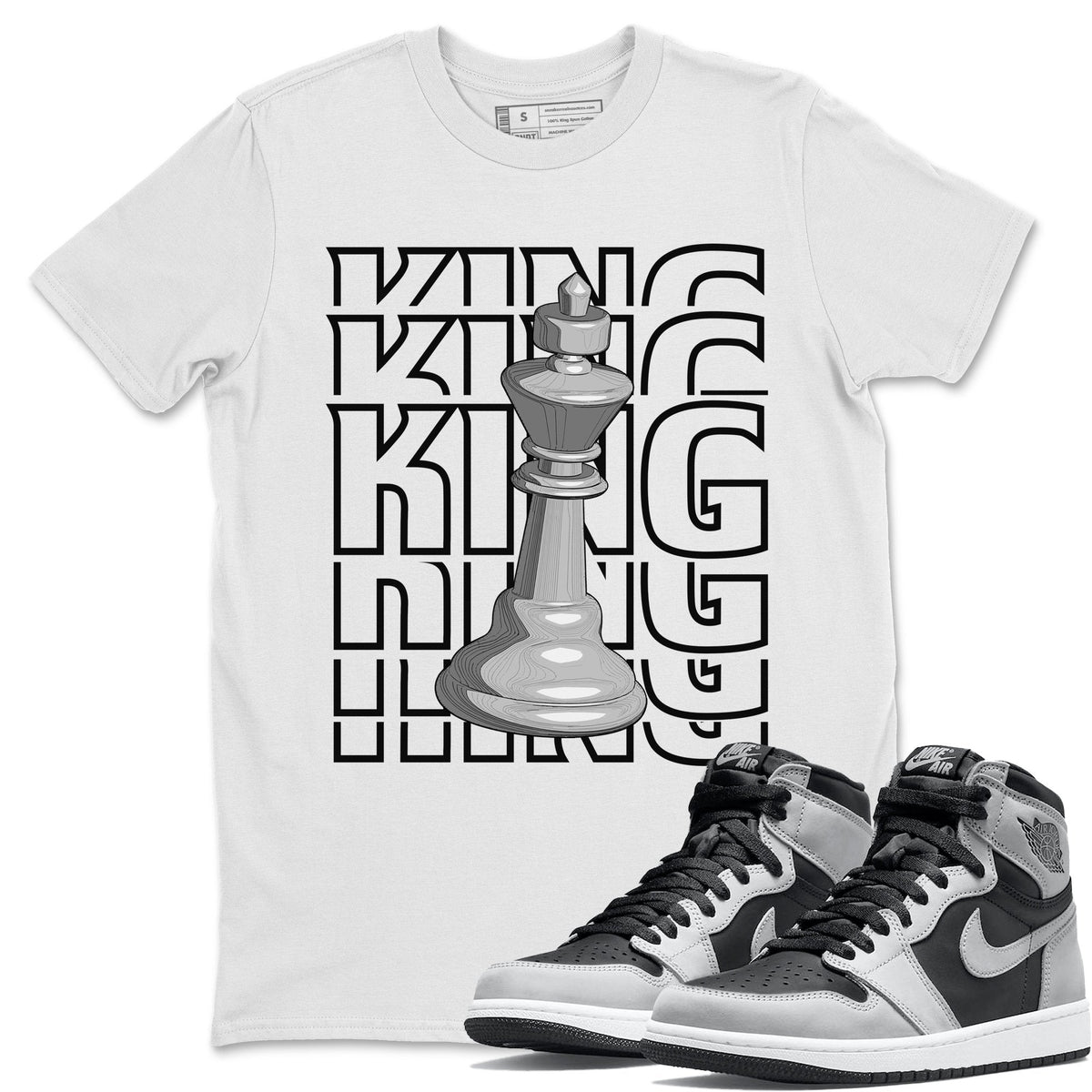 Jordan 1 Shadow 2.0 Shirt To Match Jordans King Sneaker Tees Jordan 1 Shadow 2.0 Drip Gear Zone Sneaker Matching Clothing Unisex Shirts
