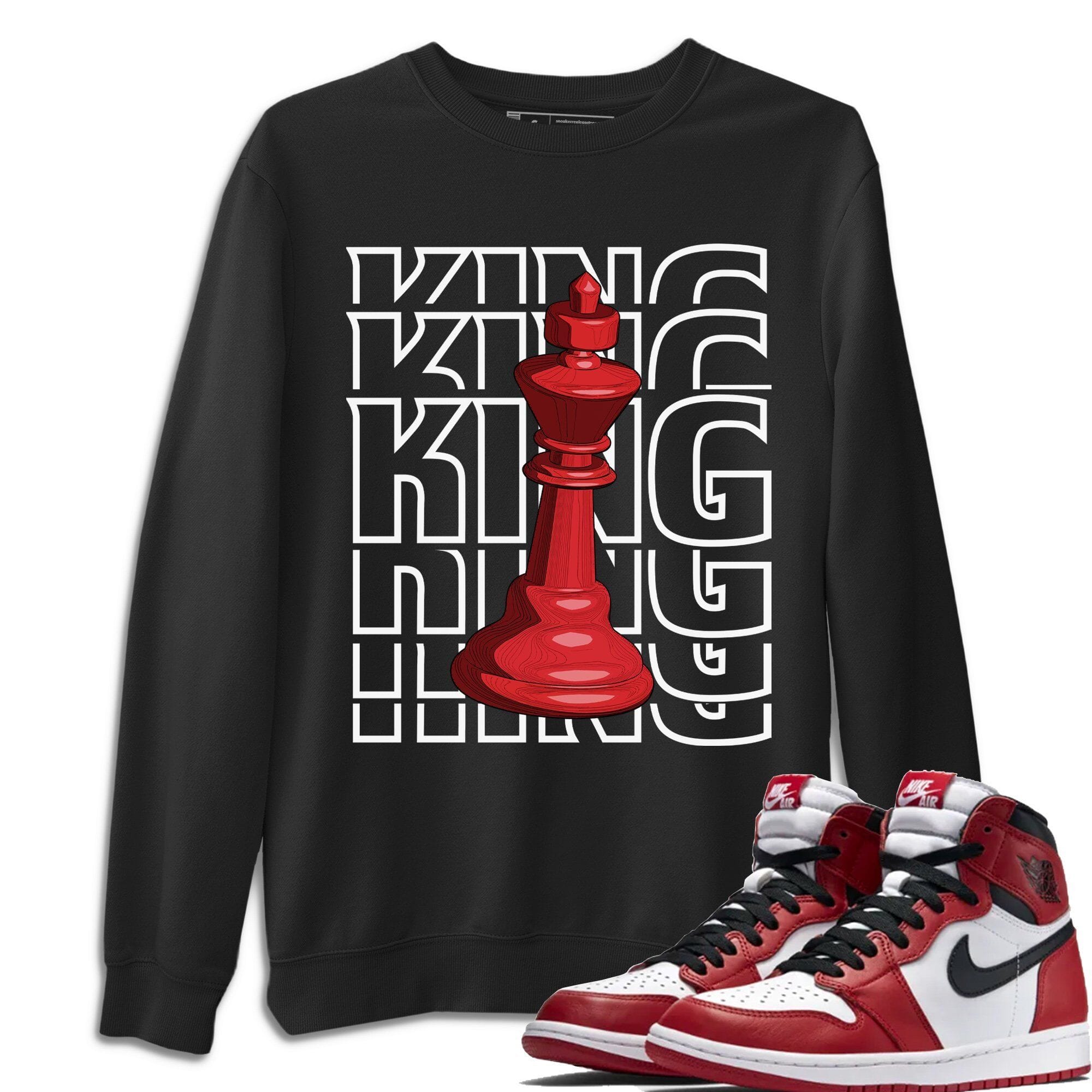 Jordan 1 Varsity Red Shirt To Match Jordans King Sneaker Tees Jordan 1 Varsity Red Drip Gear Zone Sneaker Matching Clothing Unisex Shirts