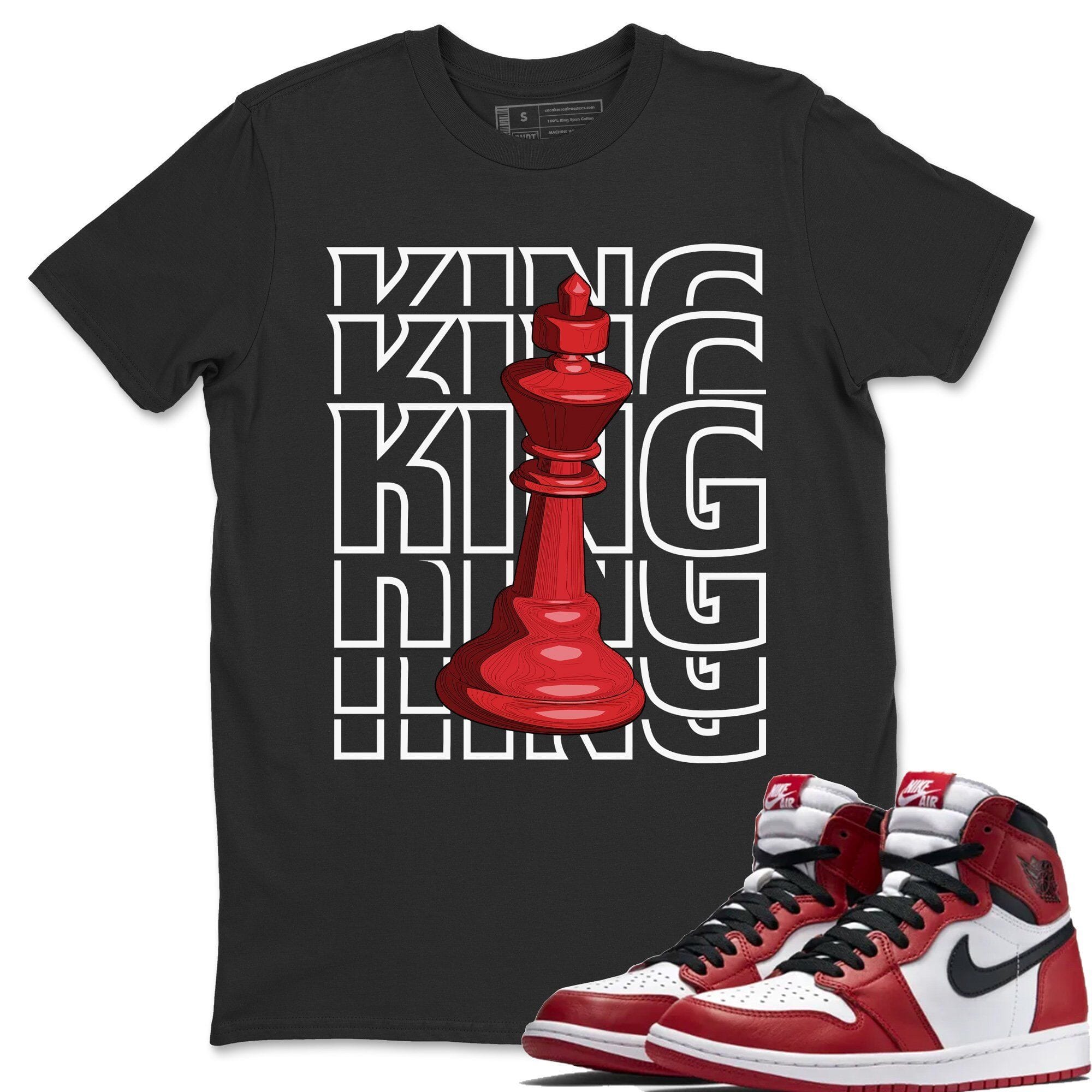 Jordan 1 Varsity Red Shirt To Match Jordans King Sneaker Tees Jordan 1 Varsity Red Drip Gear Zone Sneaker Matching Clothing Unisex Shirts