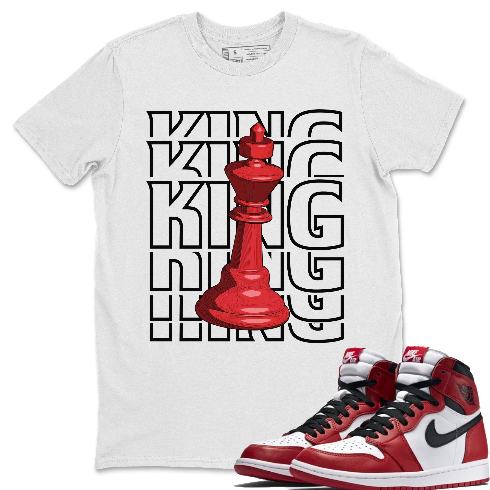 Jordan 1 Varsity Red Shirt To Match Jordans King Sneaker Tees Jordan 1 Varsity Red Drip Gear Zone Sneaker Matching Clothing Unisex Shirts