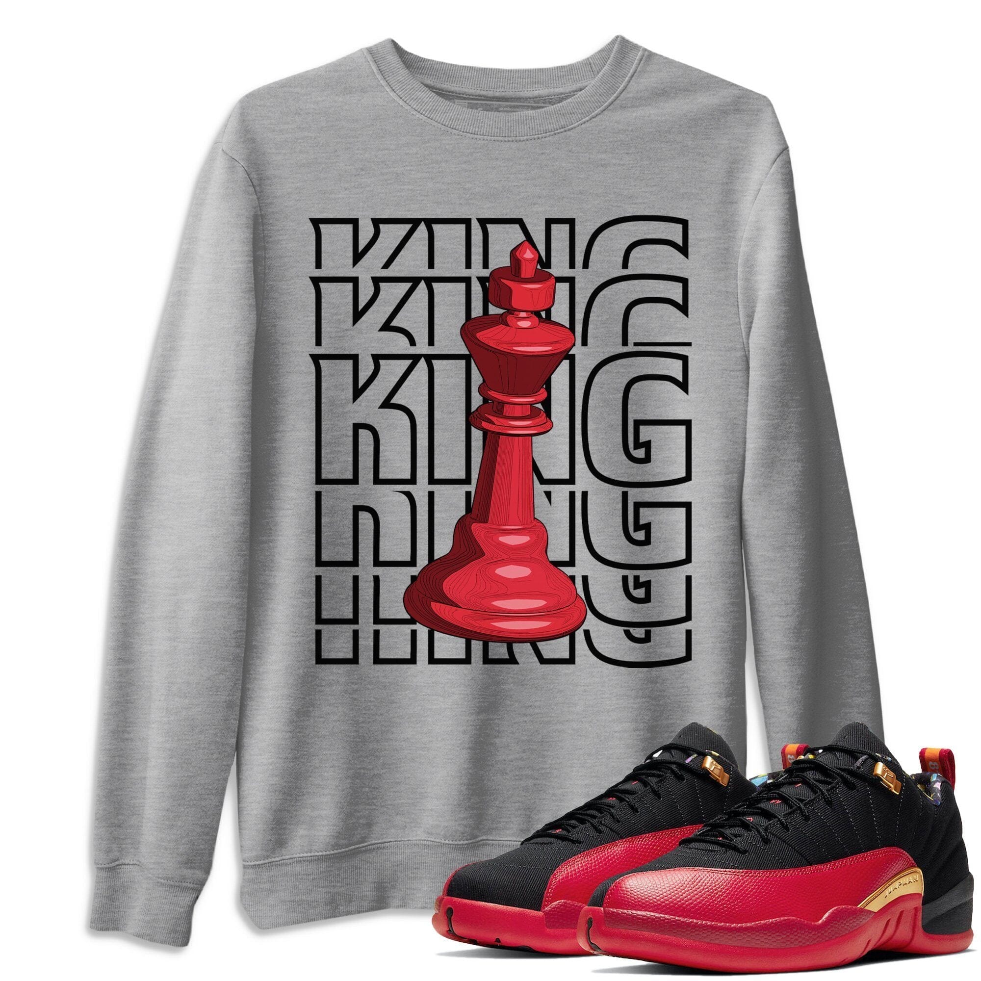 Jordan 12 Super Bowl Shirt To Match Jordans King Sneaker Tees Jordan 12 Super Bowl Drip Gear Zone Sneaker Matching Clothing Unisex Shirts