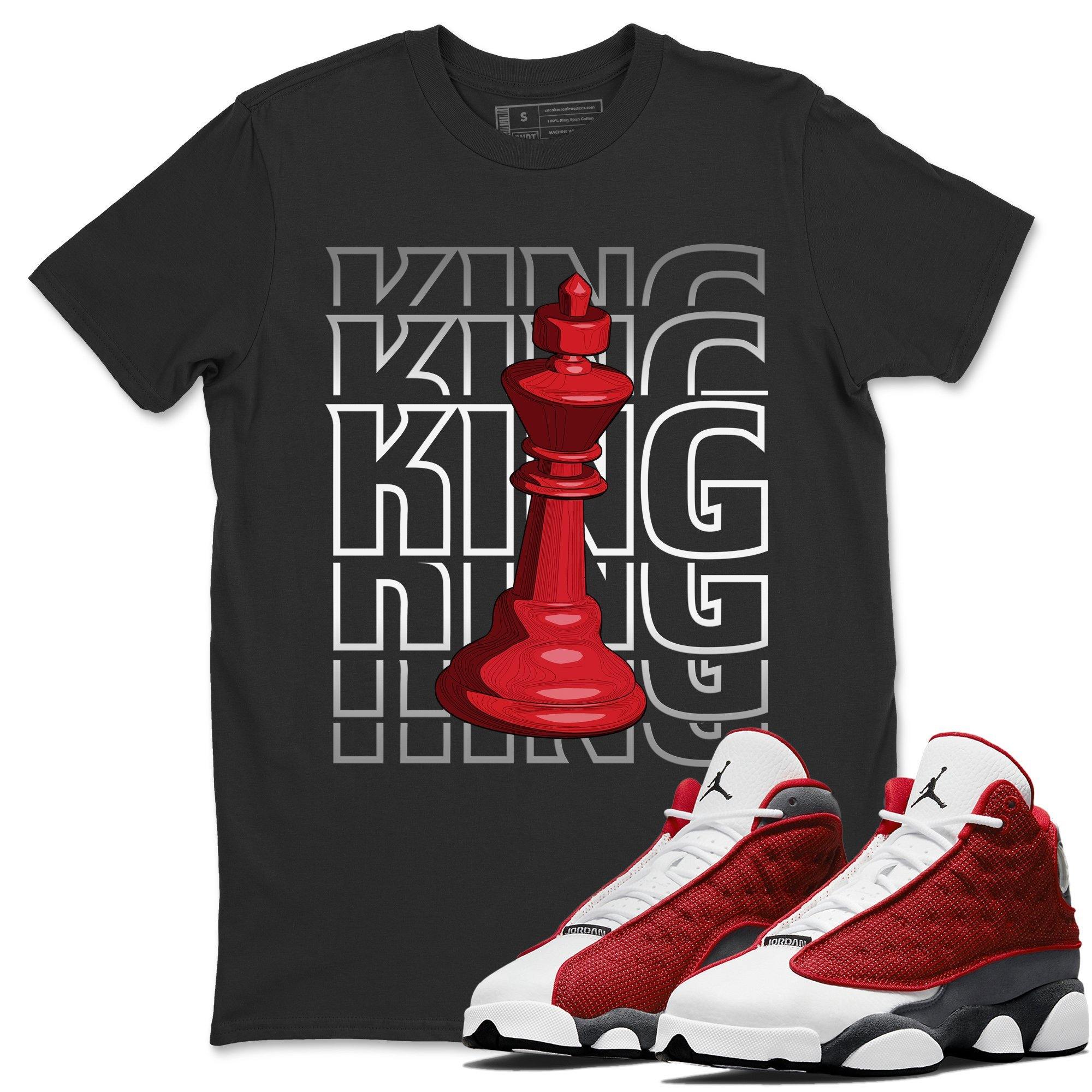 Jordan 13 Red Flint Shirt To Match Jordans King Sneaker Tees Jordan 13 Red Flint Drip Gear Zone Sneaker Matching Clothing Unisex Shirts