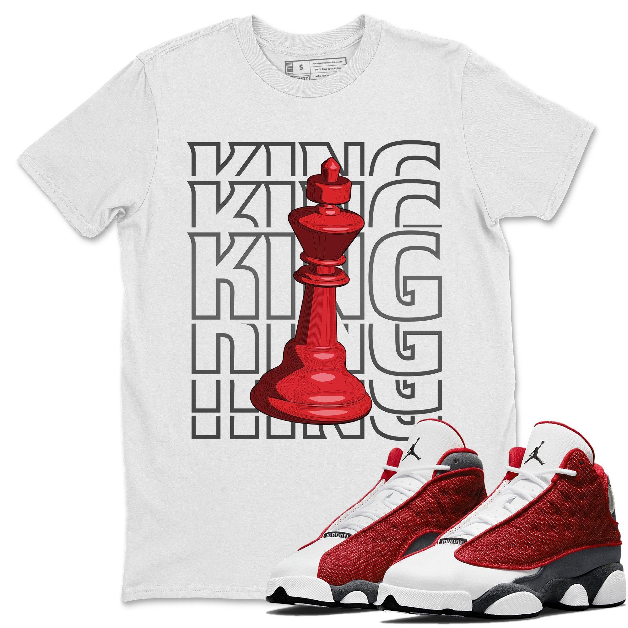 Jordan 13 Red Flint Shirt To Match Jordans King Sneaker Tees Jordan 13 Red Flint Drip Gear Zone Sneaker Matching Clothing Unisex Shirts