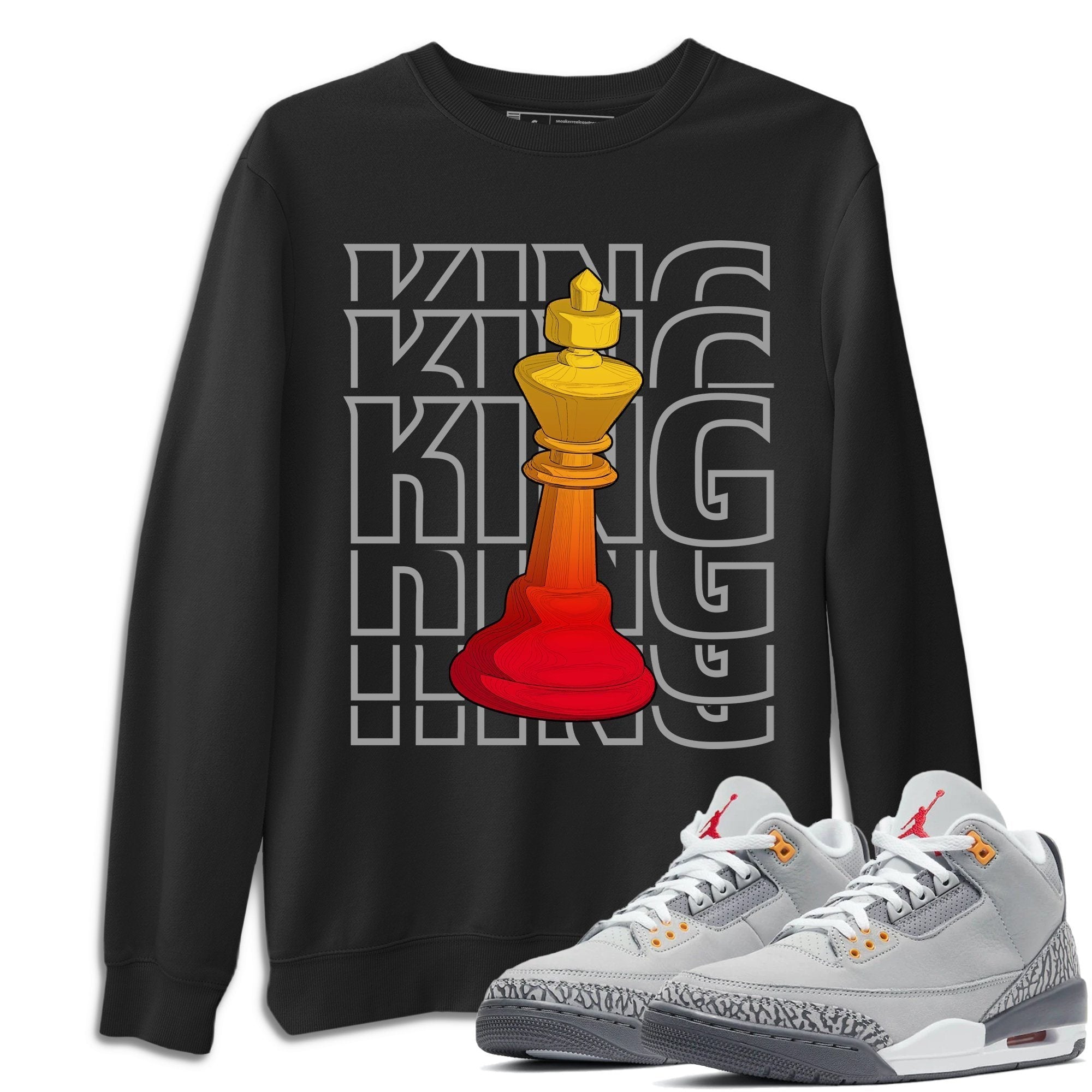 Jordan 3 Cool Grey Shirt To Match Jordans King Sneaker Tees Jordan 3 Cool Grey Drip Gear Zone Sneaker Matching Clothing Unisex Shirts