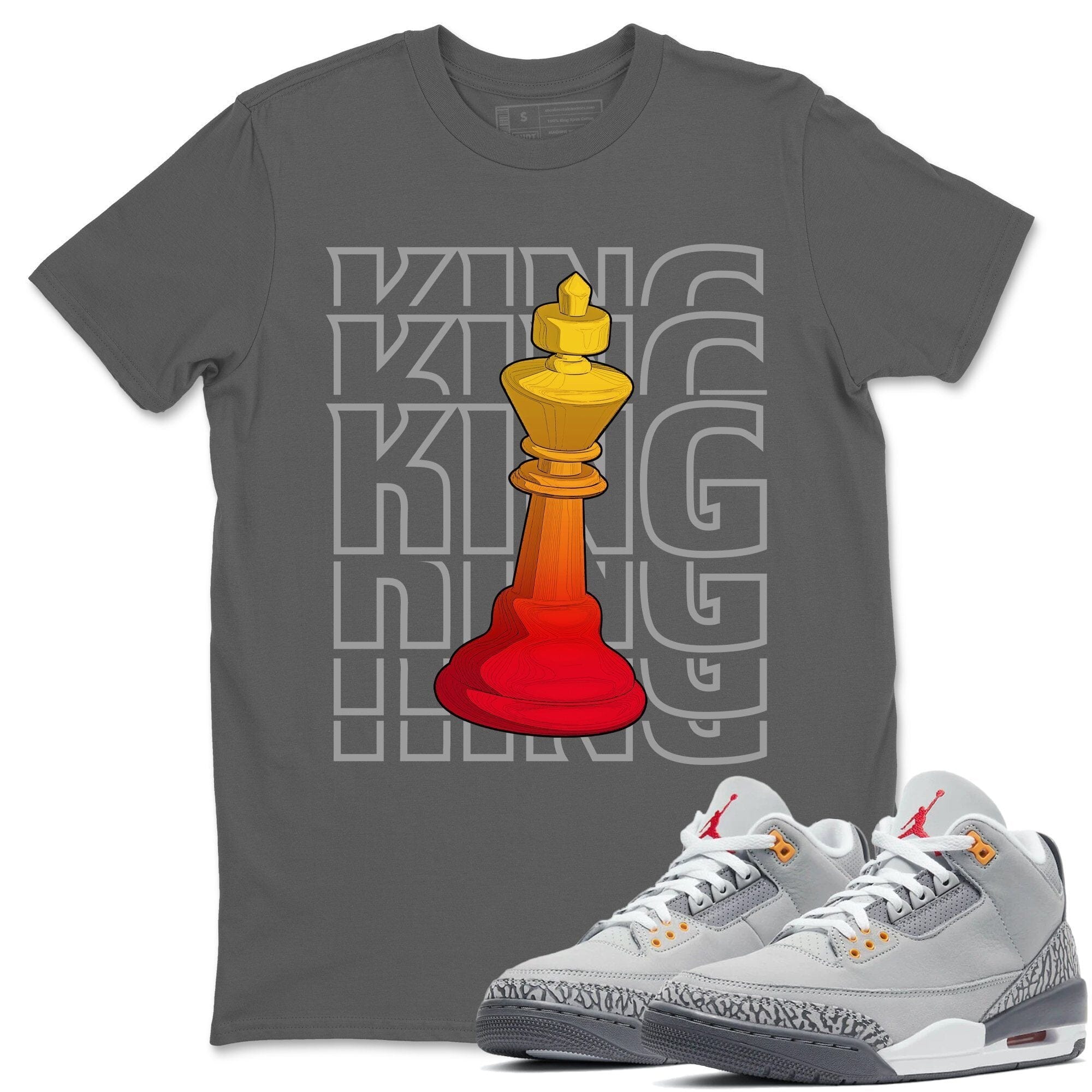 Jordan 3 Cool Grey Shirt To Match Jordans King Sneaker Tees Jordan 3 Cool Grey Drip Gear Zone Sneaker Matching Clothing Unisex Shirts
