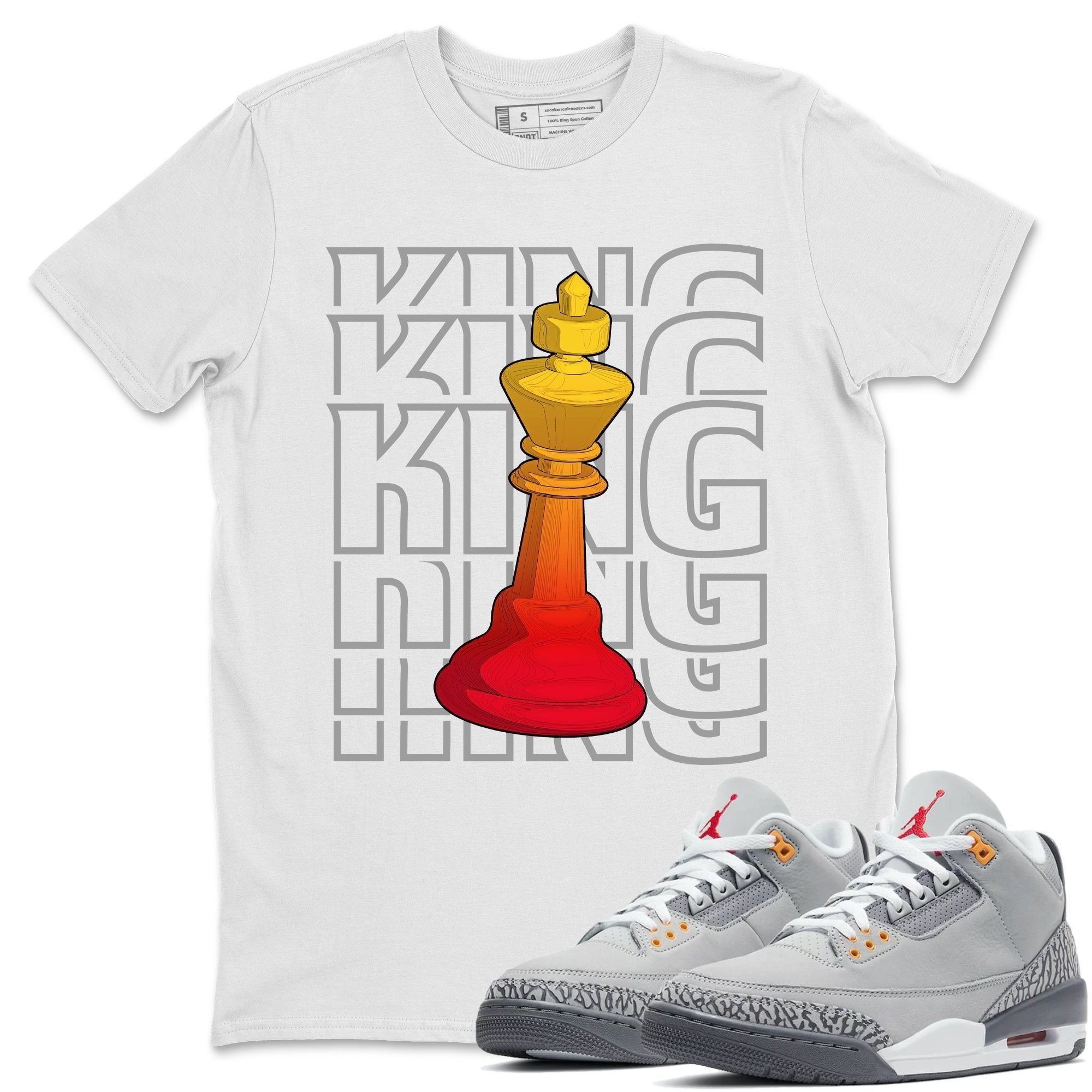 Jordan 3 Cool Grey Shirt To Match Jordans King Sneaker Tees Jordan 3 Cool Grey Drip Gear Zone Sneaker Matching Clothing Unisex Shirts