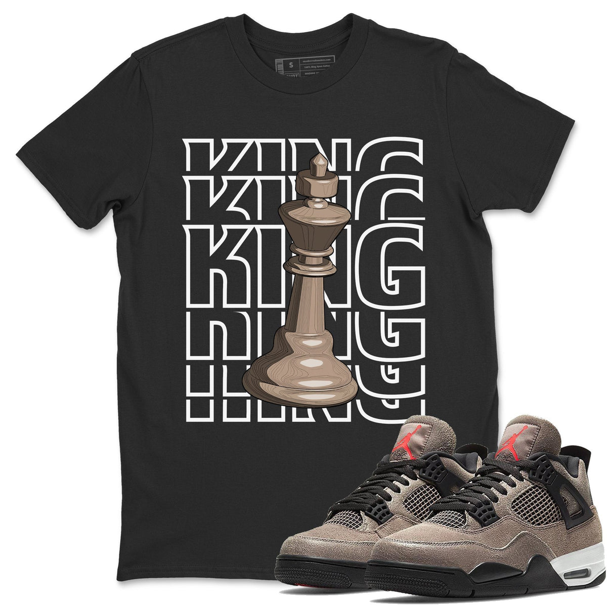 Jordan 4 Taupe Haze Shirt To Match Jordans King Sneaker Tees Jordan 4 Taupe Haze Drip Gear Zone Sneaker Matching Clothing Unisex Shirts