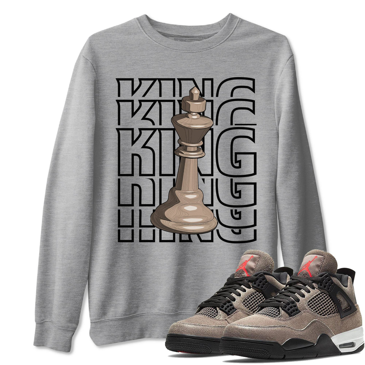 Jordan 4 Taupe Haze Shirt To Match Jordans King Sneaker Tees Jordan 4 Taupe Haze Drip Gear Zone Sneaker Matching Clothing Unisex Shirts