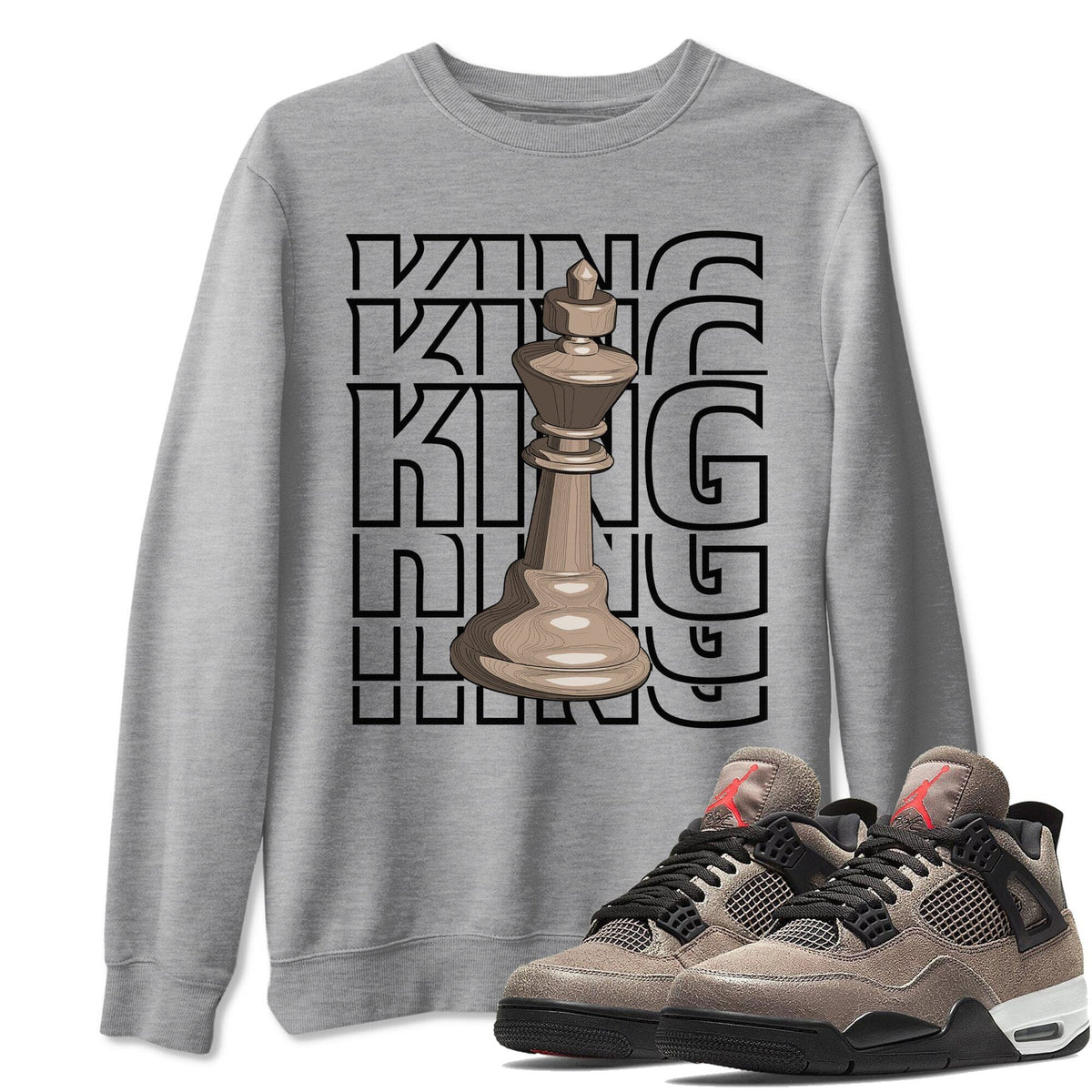 Jordan 4 Taupe Haze Shirt To Match Jordans King Sneaker Tees Jordan 4 Taupe Haze Drip Gear Zone Sneaker Matching Clothing Unisex Shirts