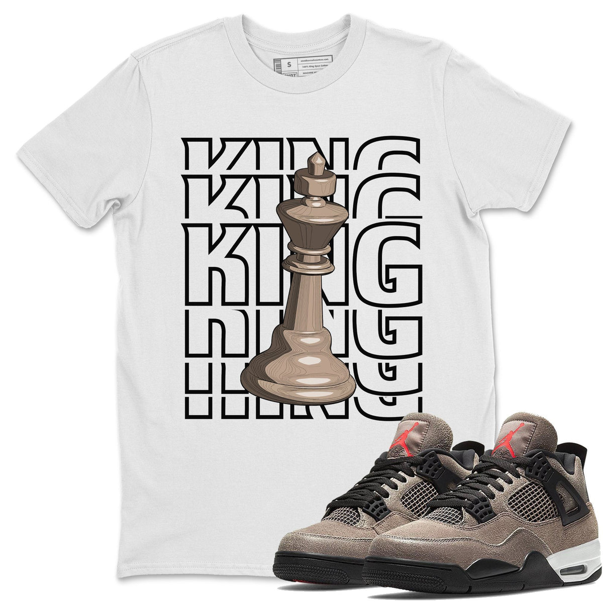 Jordan 4 Taupe Haze Shirt To Match Jordans King Sneaker Tees Jordan 4 Taupe Haze Drip Gear Zone Sneaker Matching Clothing Unisex Shirts