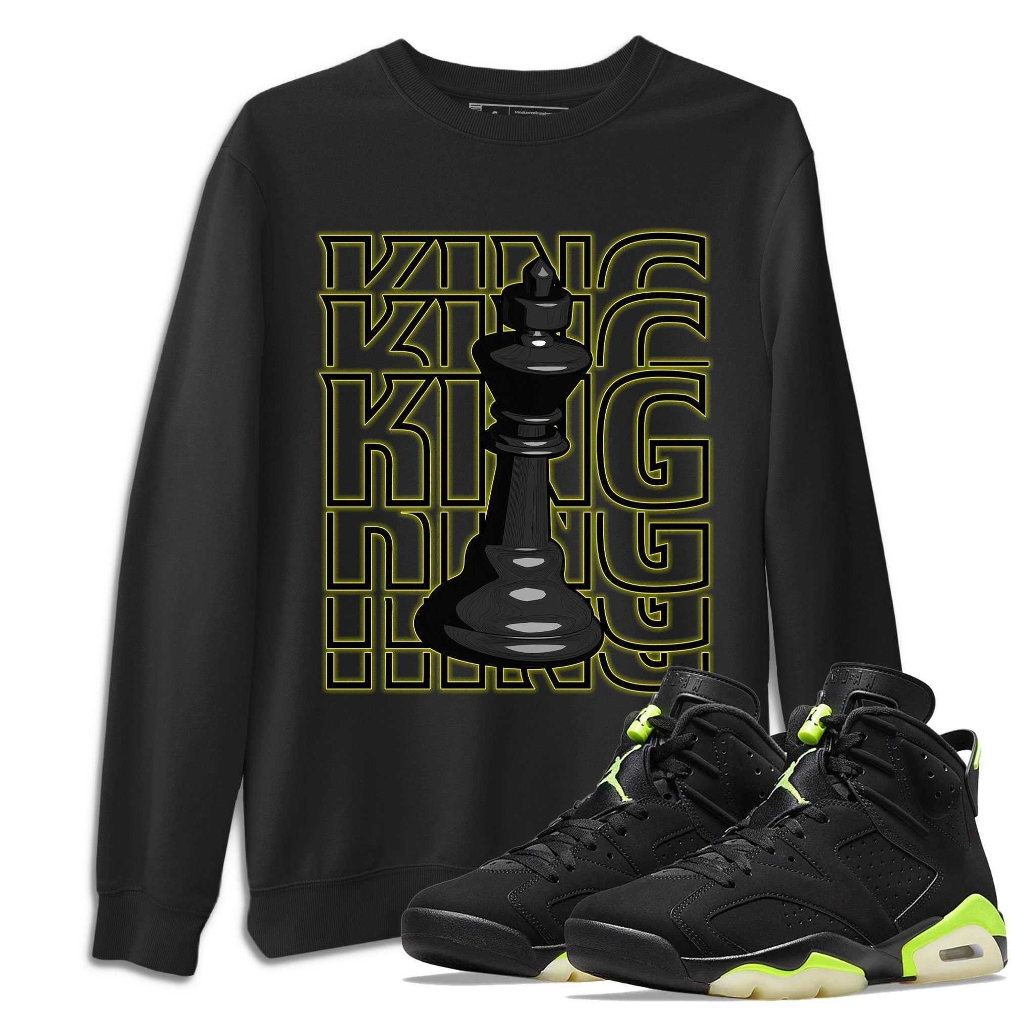 Jordan 6 Electric Green Shirt To Match Jordans King Sneaker Tees Jordan 6 Electric Green Drip Gear Zone Sneaker Matching Clothing Unisex Shirts