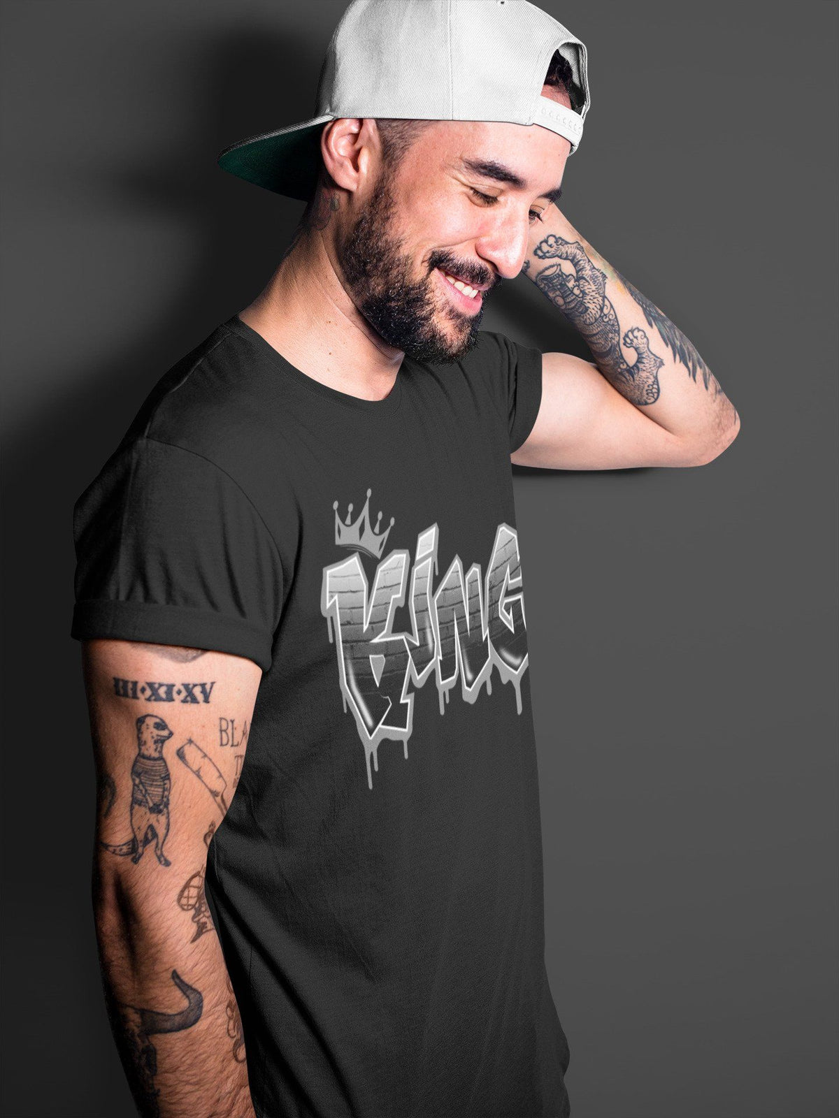 Jordan 5 Anthracite Shirt To Match Jordans King Graffiti Sneaker Tees Jordan 5 Anthracite Drip Gear Zone Sneaker Matching Clothing Unisex Shirts
