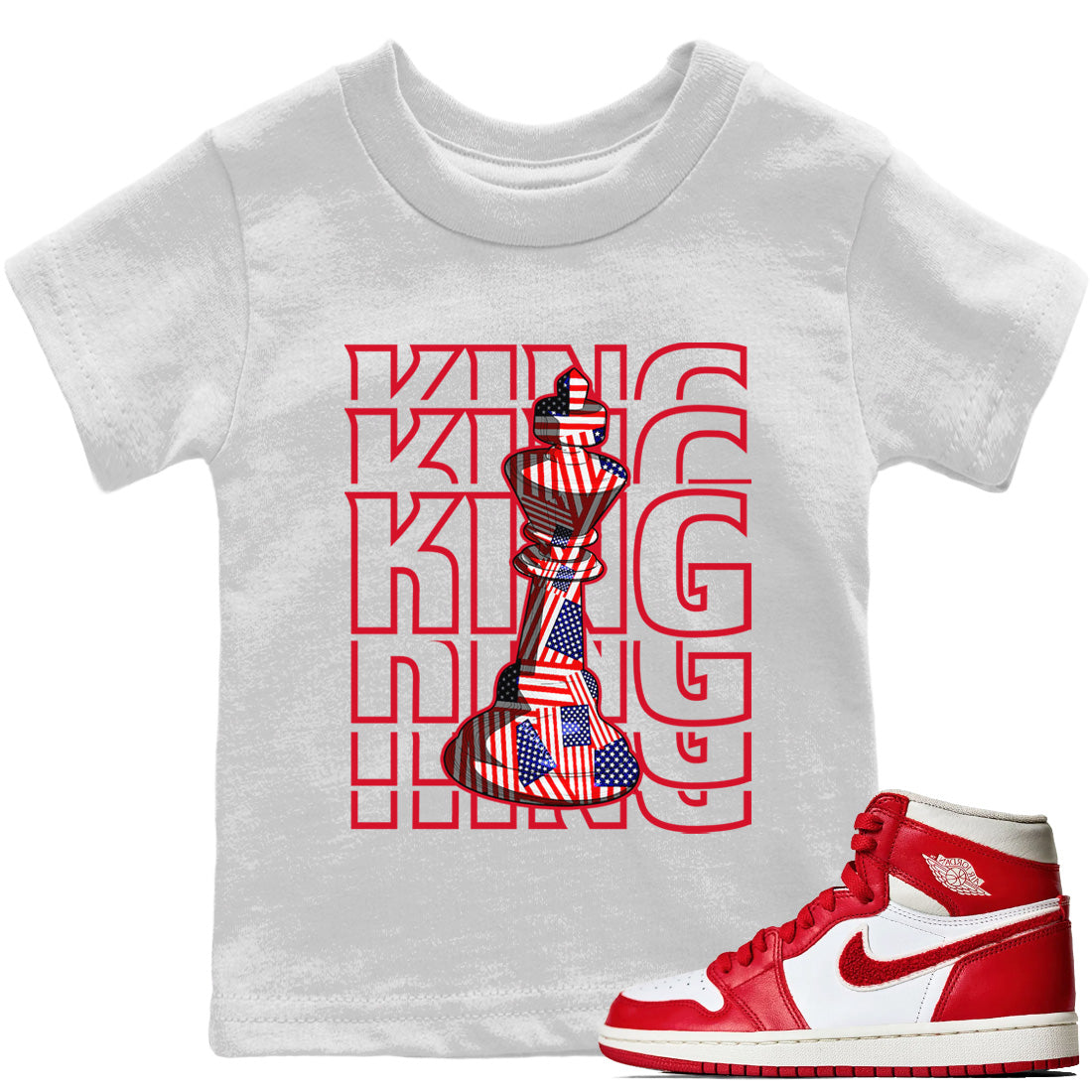 Jordan 1 Newstalgia Sneaker Matching T-Shirt King Sneaker Tees Jordan 1 Newstalgia Sneaker Release Tees Kids Shirts