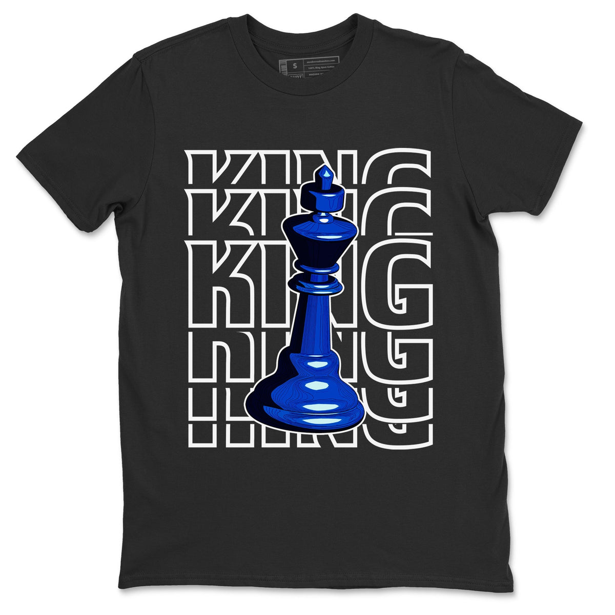 Jordan 12 Hyper Royal Sneaker Matching T-Shirt King Sneaker Tees Jordan 12 Hyper Royal Sneaker Release Tees Crew Neck Tees
